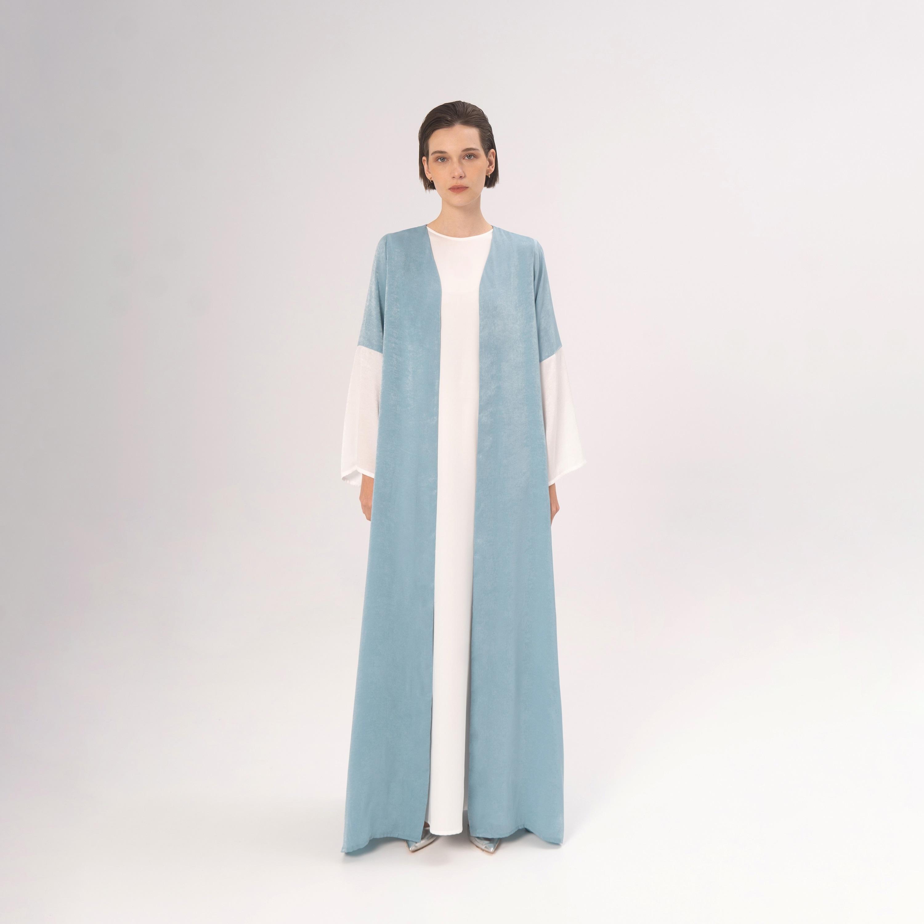 Hadiyath Al Madinah Oasis Dual Tone Sleeves Women's Abaya-women-arabicclothing-abayas-image-1