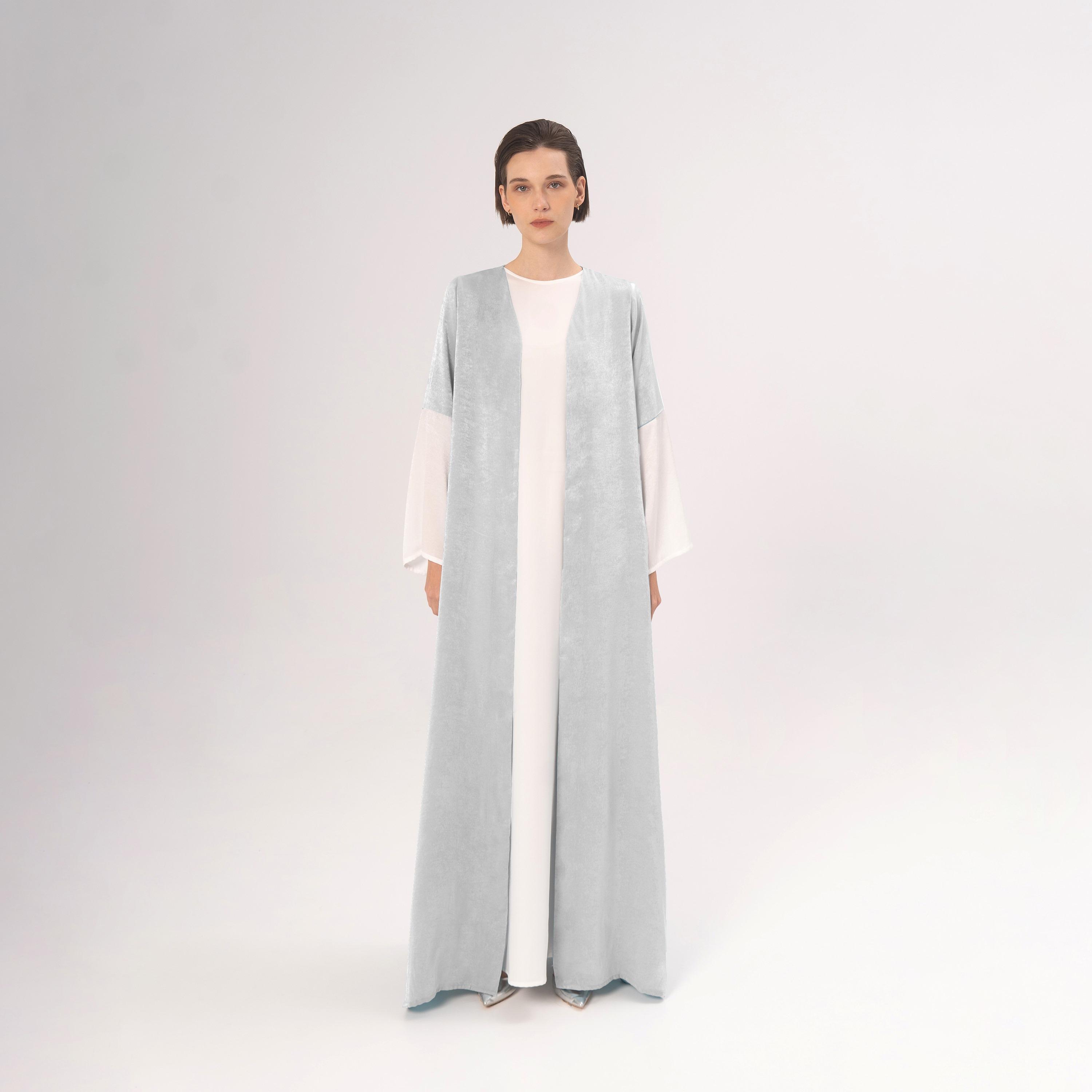 Hadiyath Al Madinah Oasis Dual Tone Sleeves Women's Abaya-women-arabicclothing-abayas-image-1
