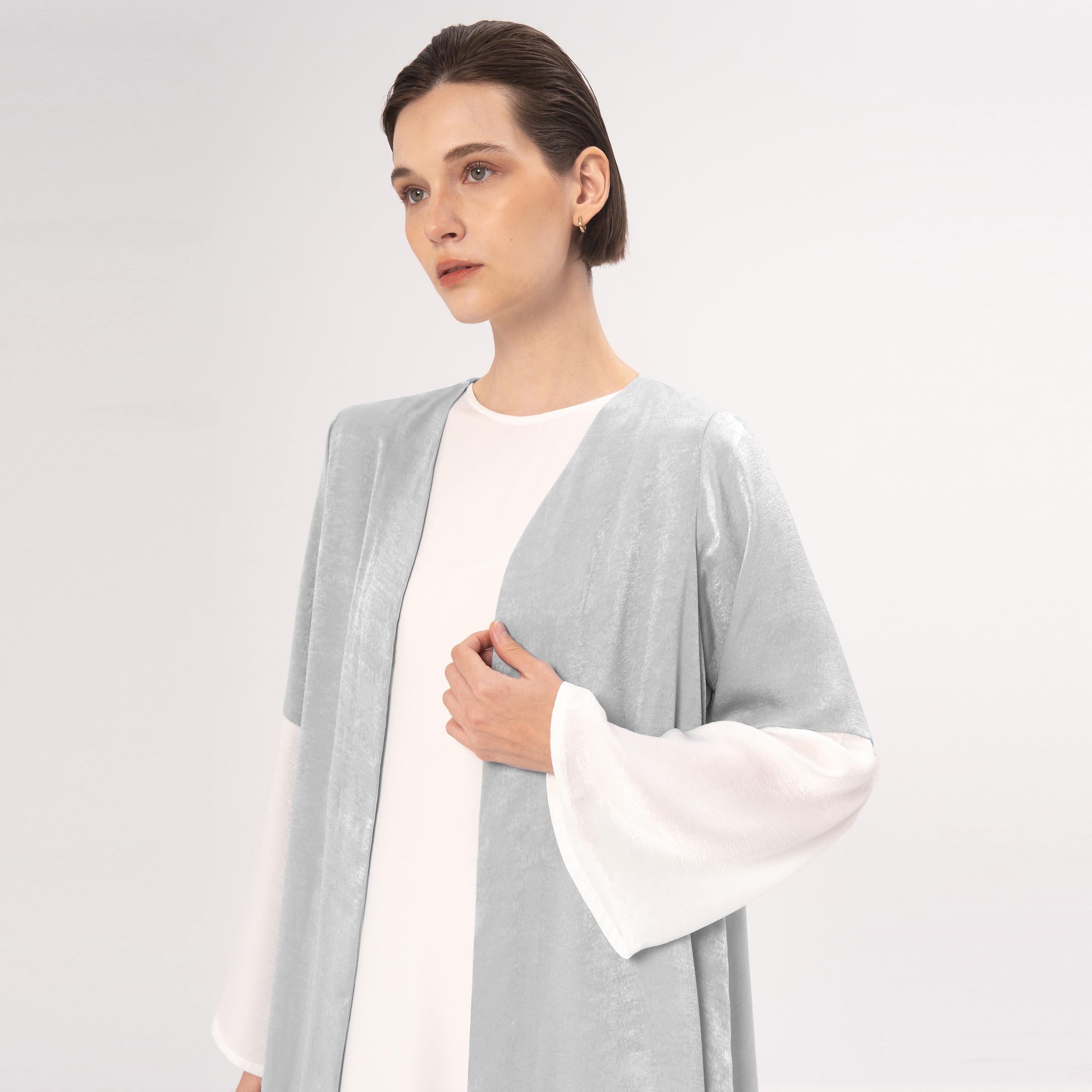 Hadiyath Al Madinah Oasis Dual Tone Sleeves Women's Abaya-women-arabicclothing-abayas-image-2