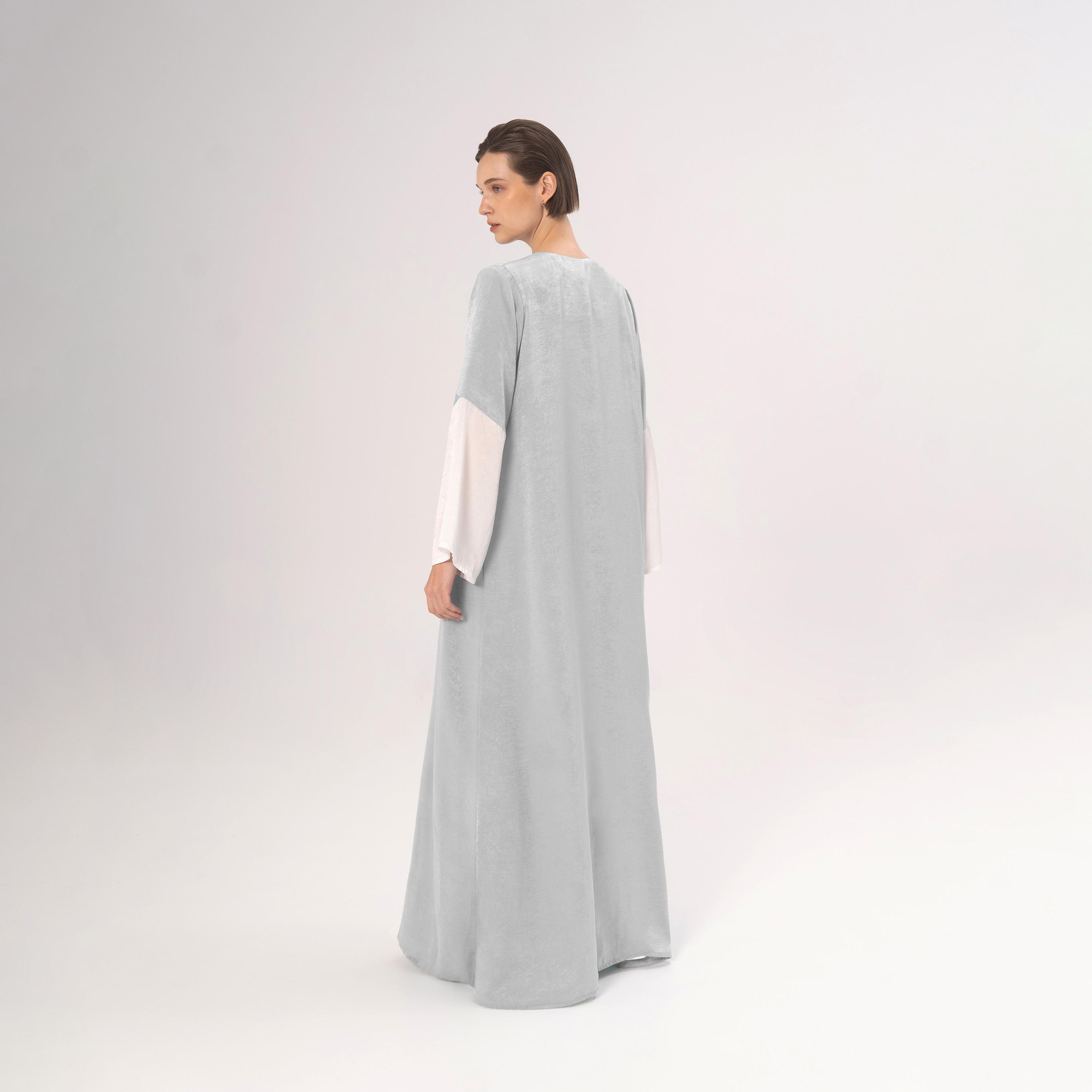 Hadiyath Al Madinah Oasis Dual Tone Sleeves Women's Abaya-women-arabicclothing-abayas-image-3