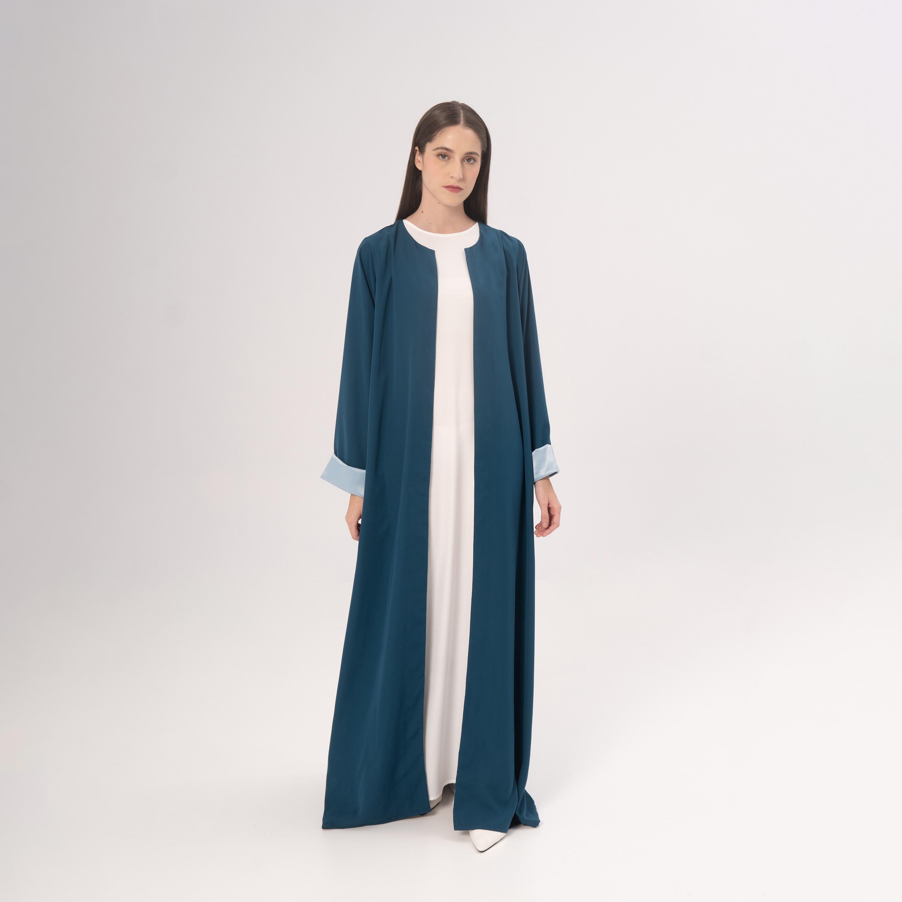 Hadiyath Al Madinah Teal Oasis Women's Abaya-women-arabicclothing-abayas-image-1