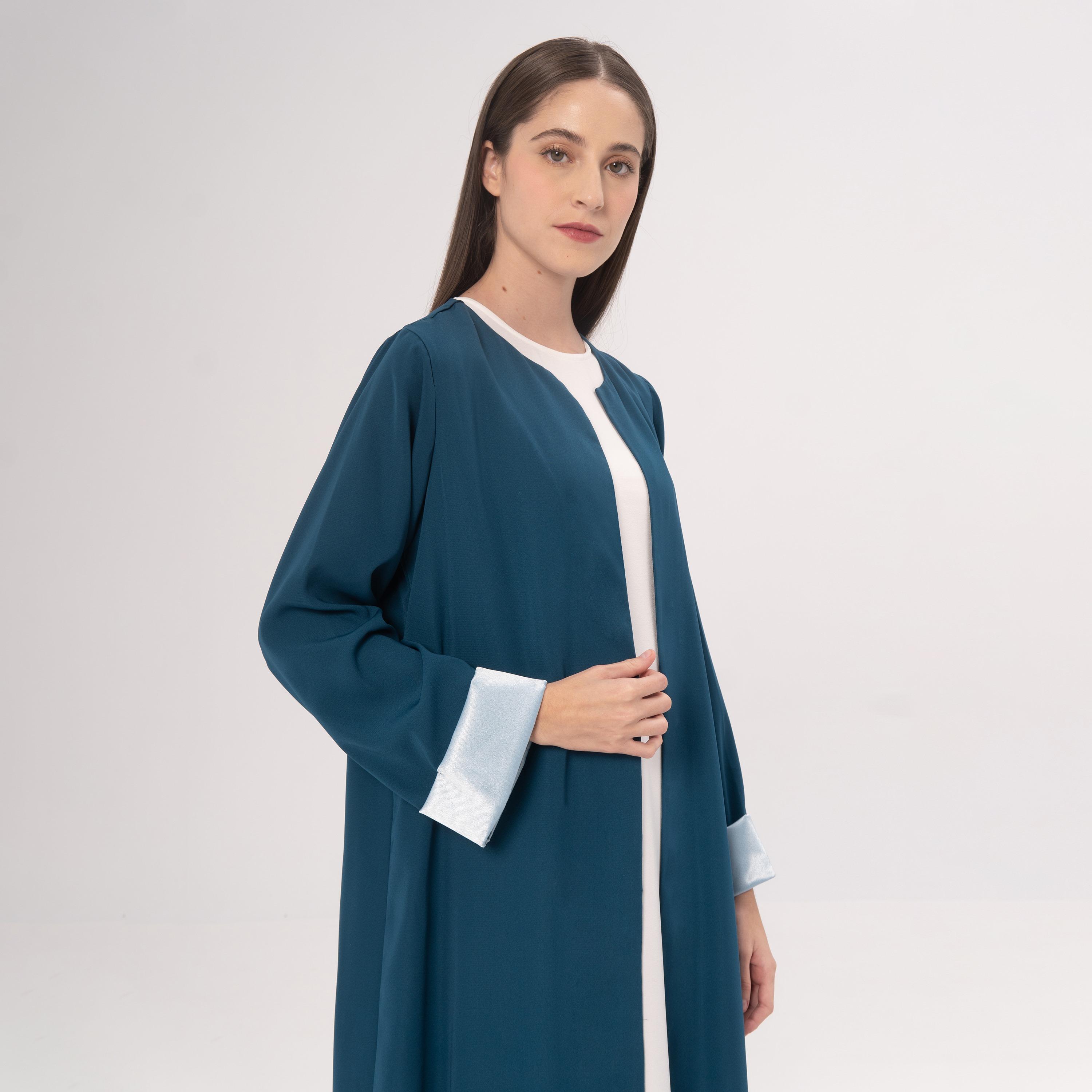 Hadiyath Al Madinah Teal Oasis Women's Abaya-women-arabicclothing-abayas-image-2