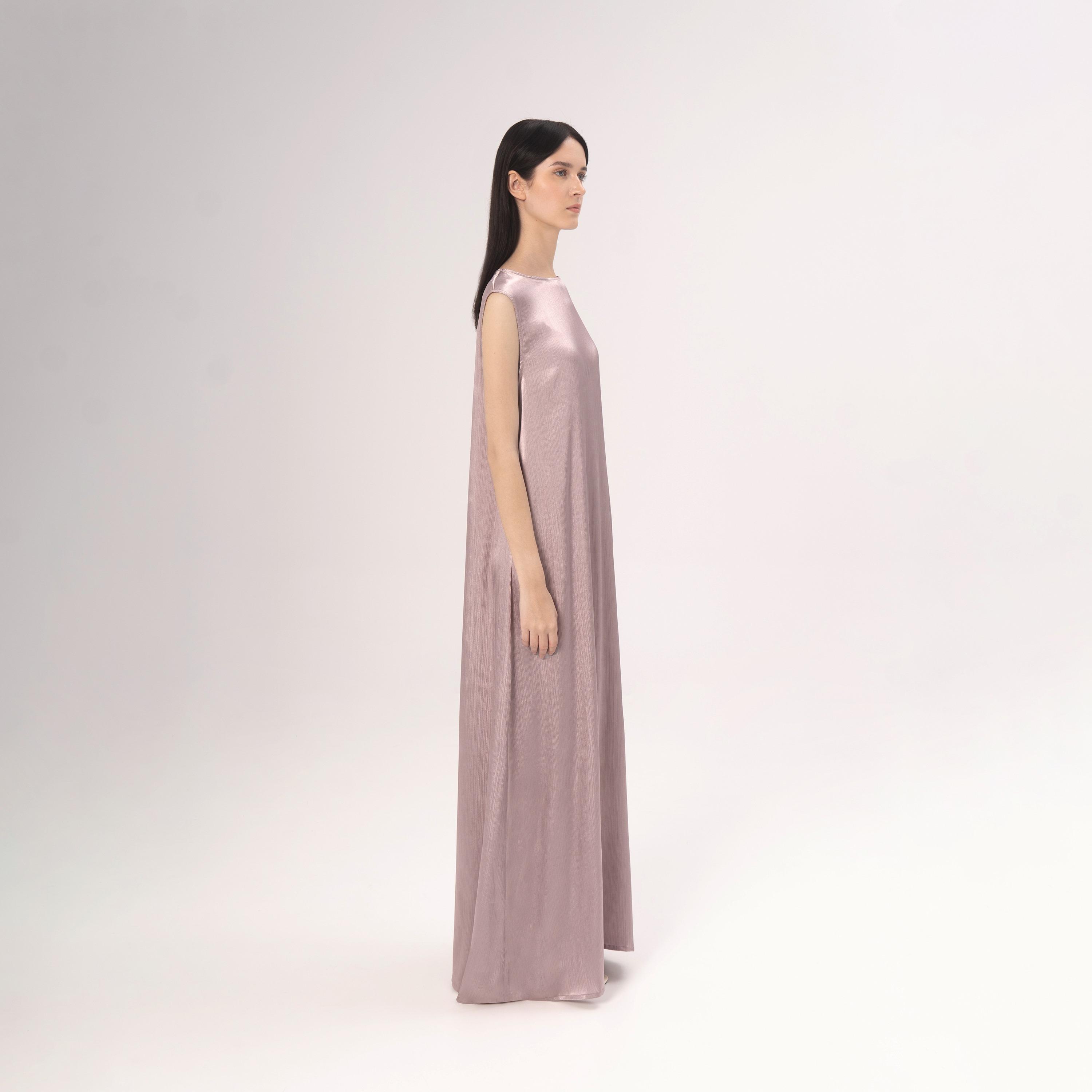Hadiyath Al Madinah Textured Satin Women's Inner Dress-women-arabicclothing-abayainner-image-2