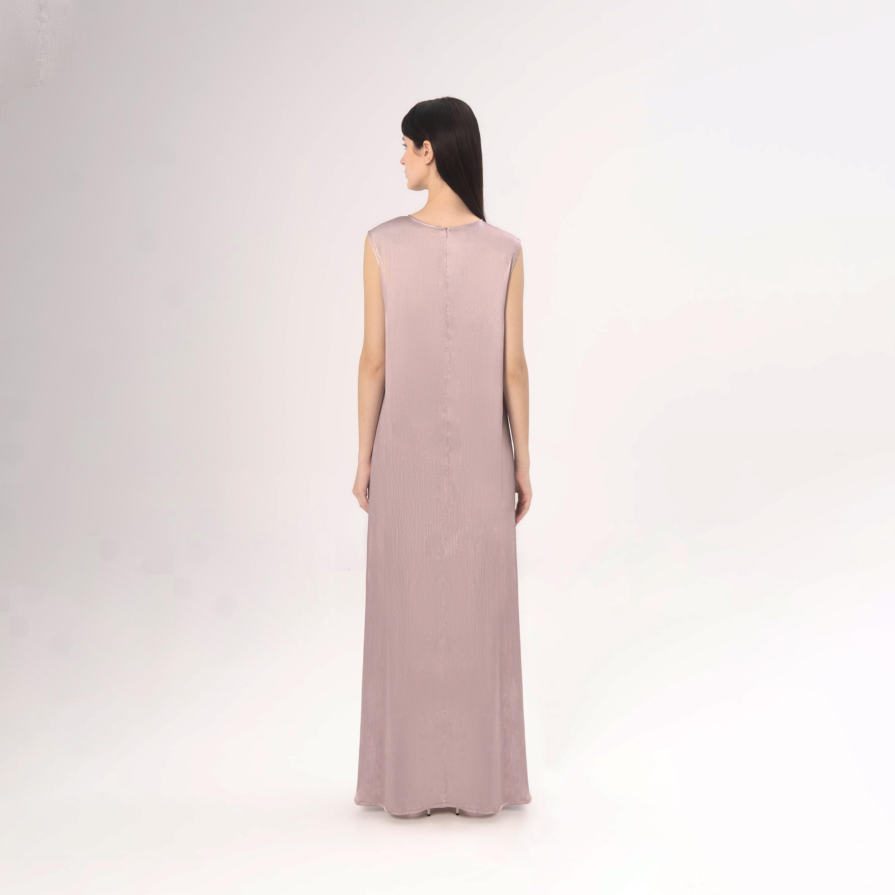 Hadiyath Al Madinah Textured Satin Women's Inner Dress-women-arabicclothing-abayainner-image-3