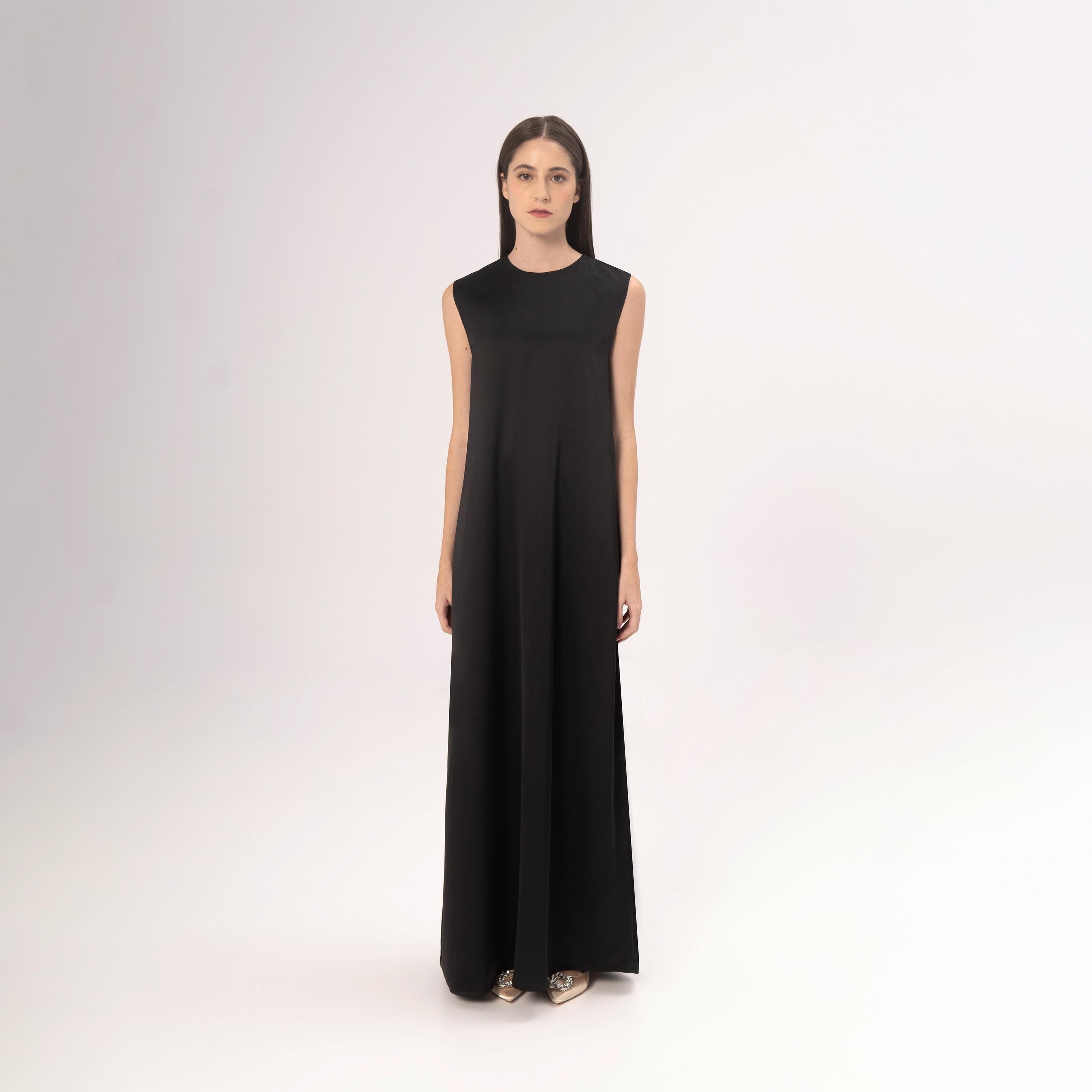 Hadiyath Al Madinah Metallic Satin Women's Inner Dress-women-arabicclothing-abayainner-image-1