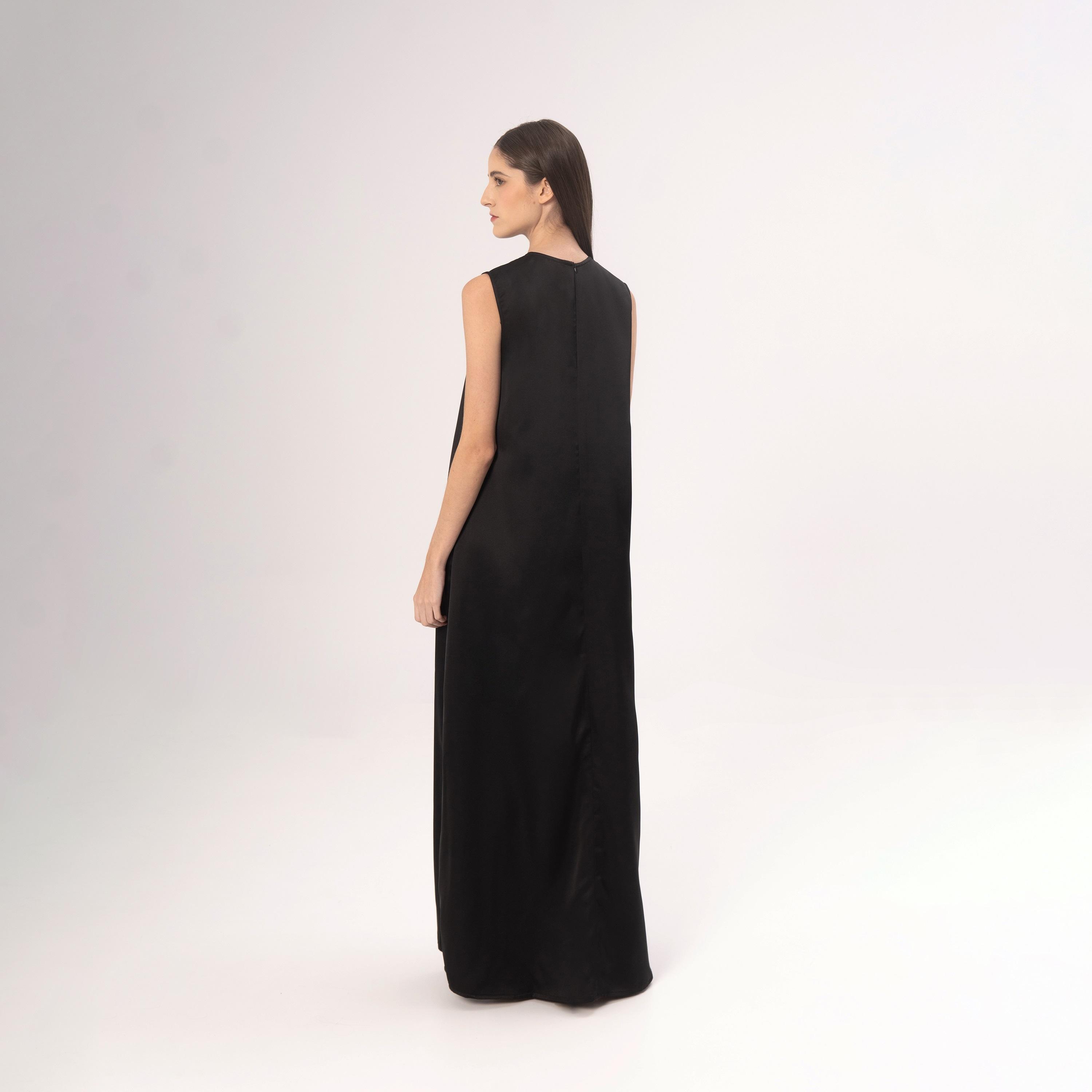 Hadiyath Al Madinah Metallic Satin Women's Inner Dress-women-arabicclothing-abayainner-image-3
