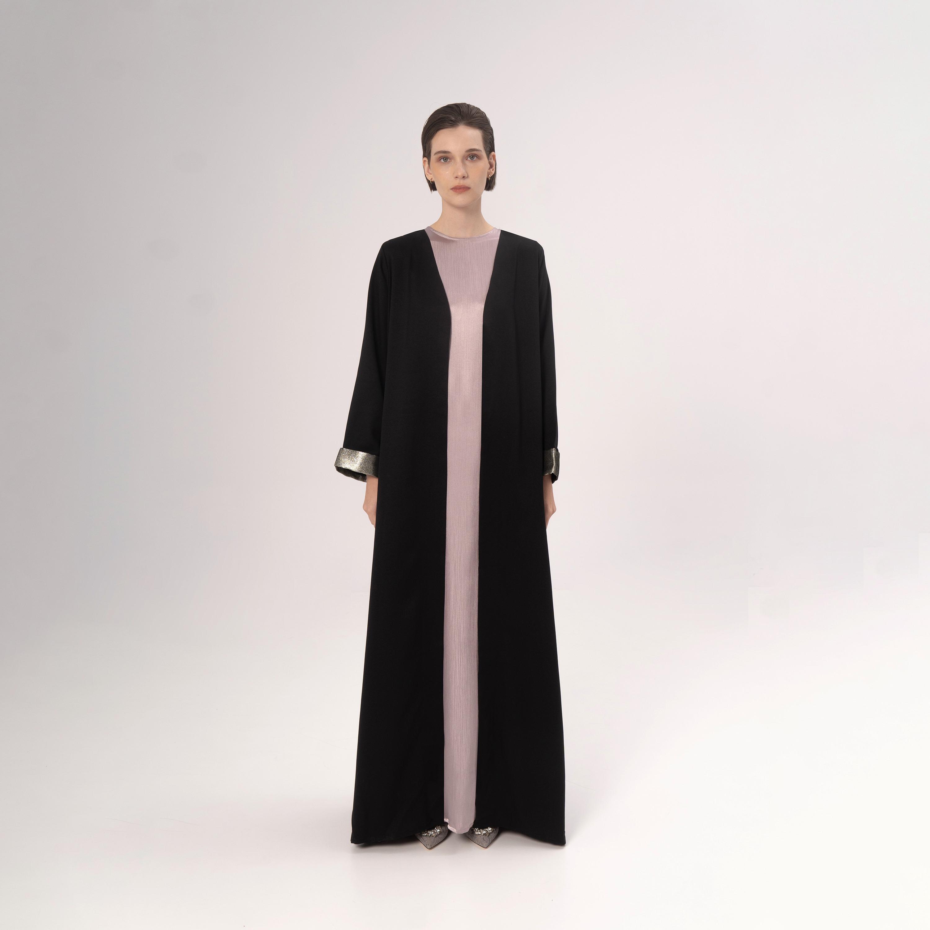 Hadiyath Al Madinah Open Front Women's Abaya-women-arabicclothing-abayas-image-1