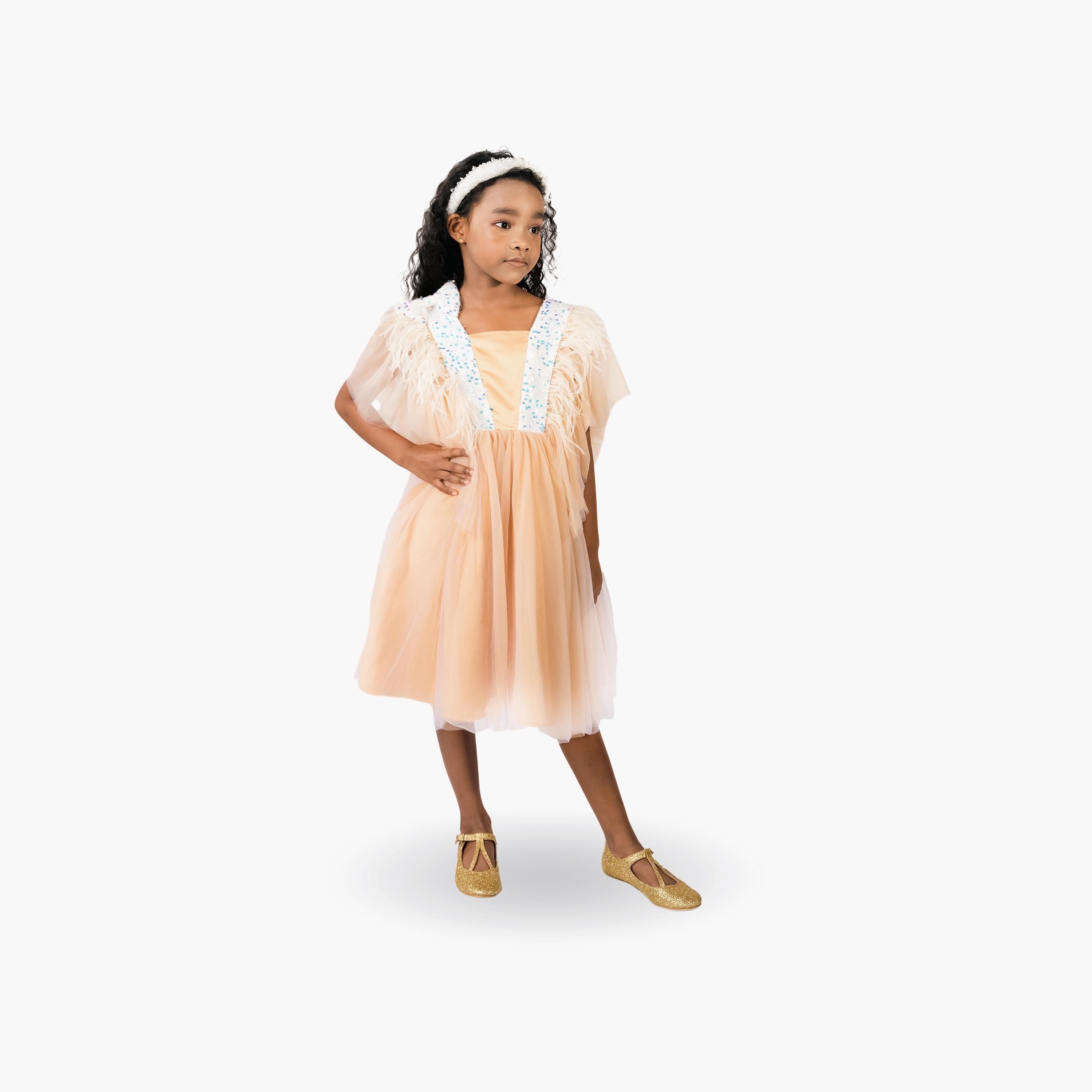 Buy Ddaniela Embellished Short Sleeves Dress Online Babyshop UAE