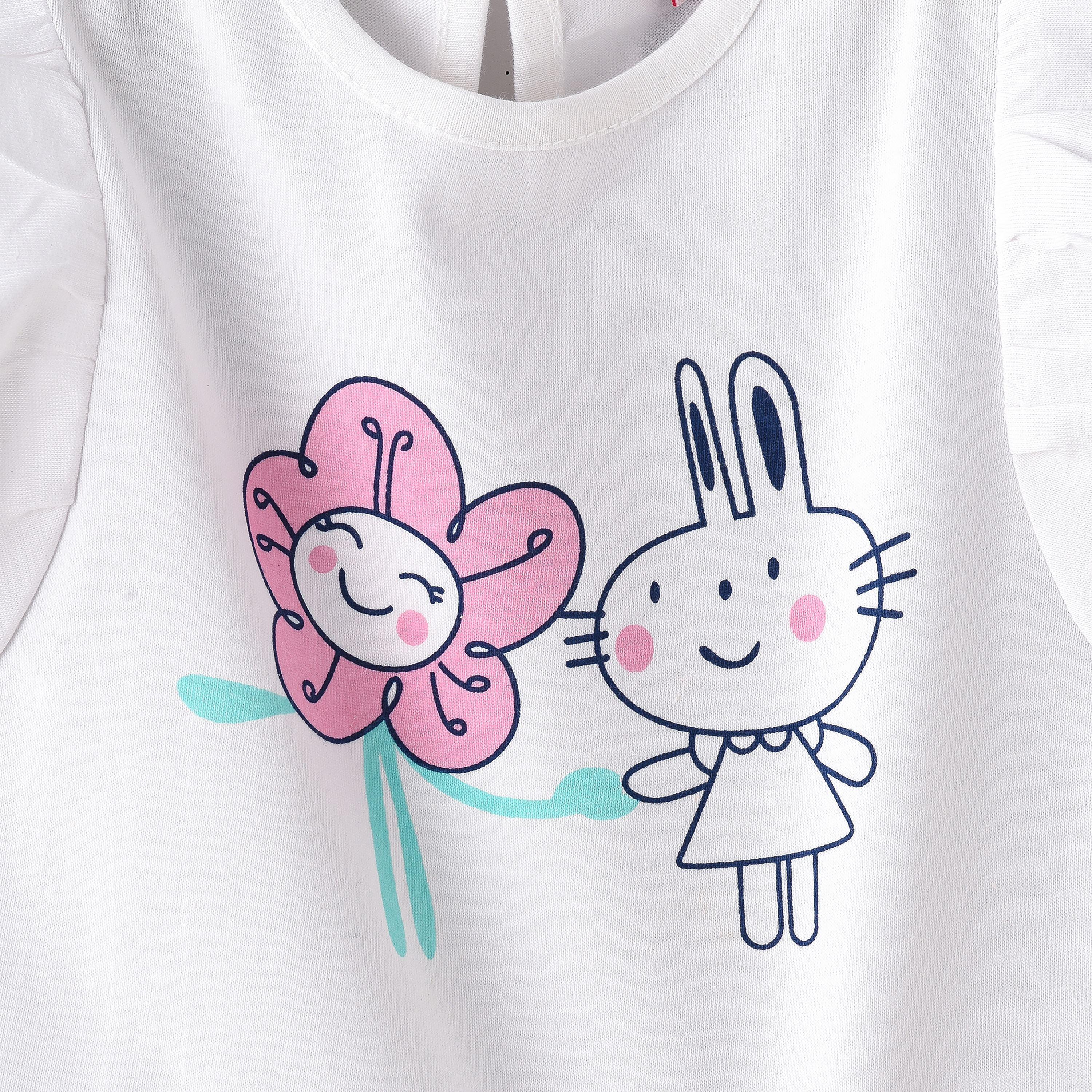 UniqKidz Printed Cap Sleeves T-Shirt-baby-girls-clothing-tshirts-image-3