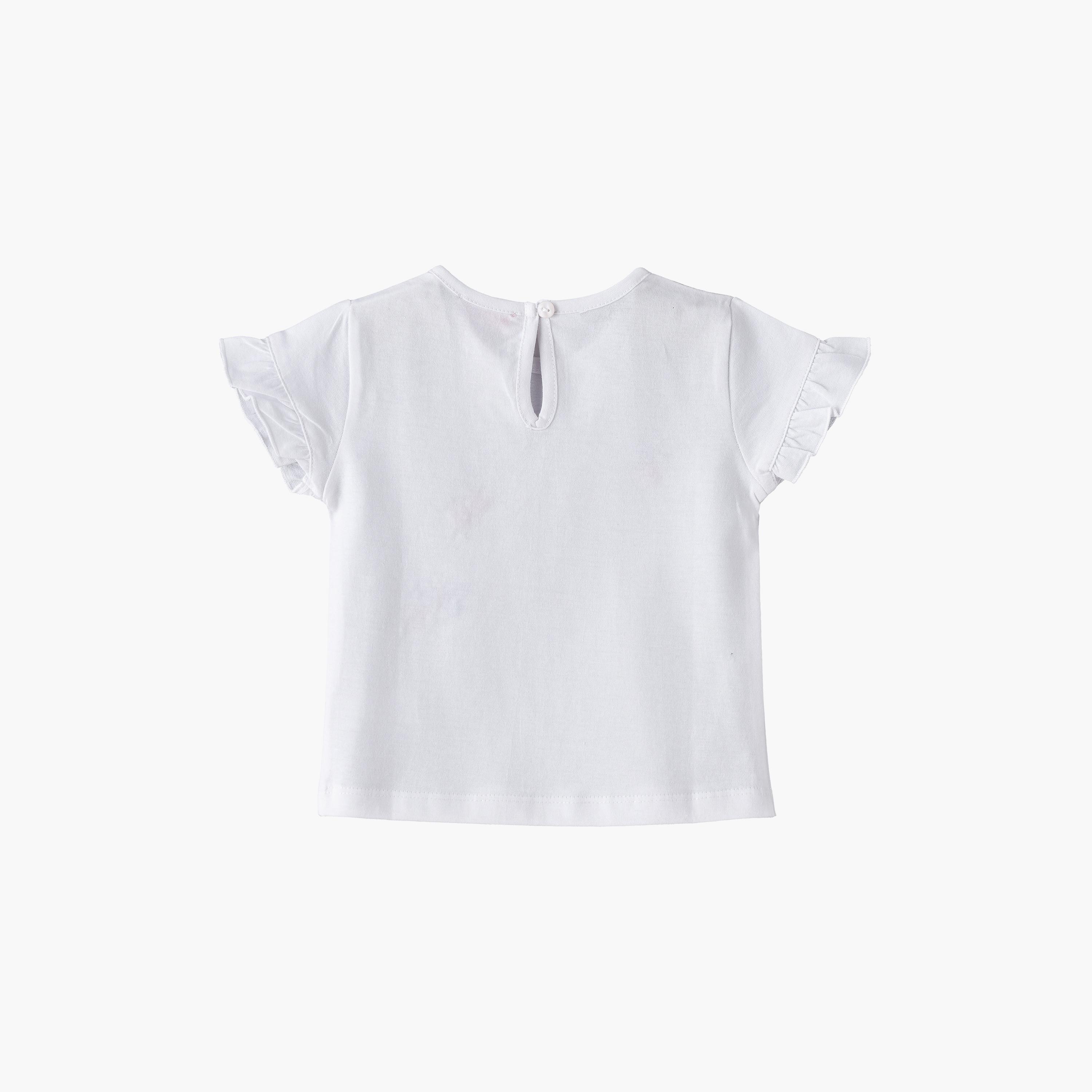 UniqKidz Printed Short Sleeves T-Shirt-baby-girls-clothing-tshirts-image-2