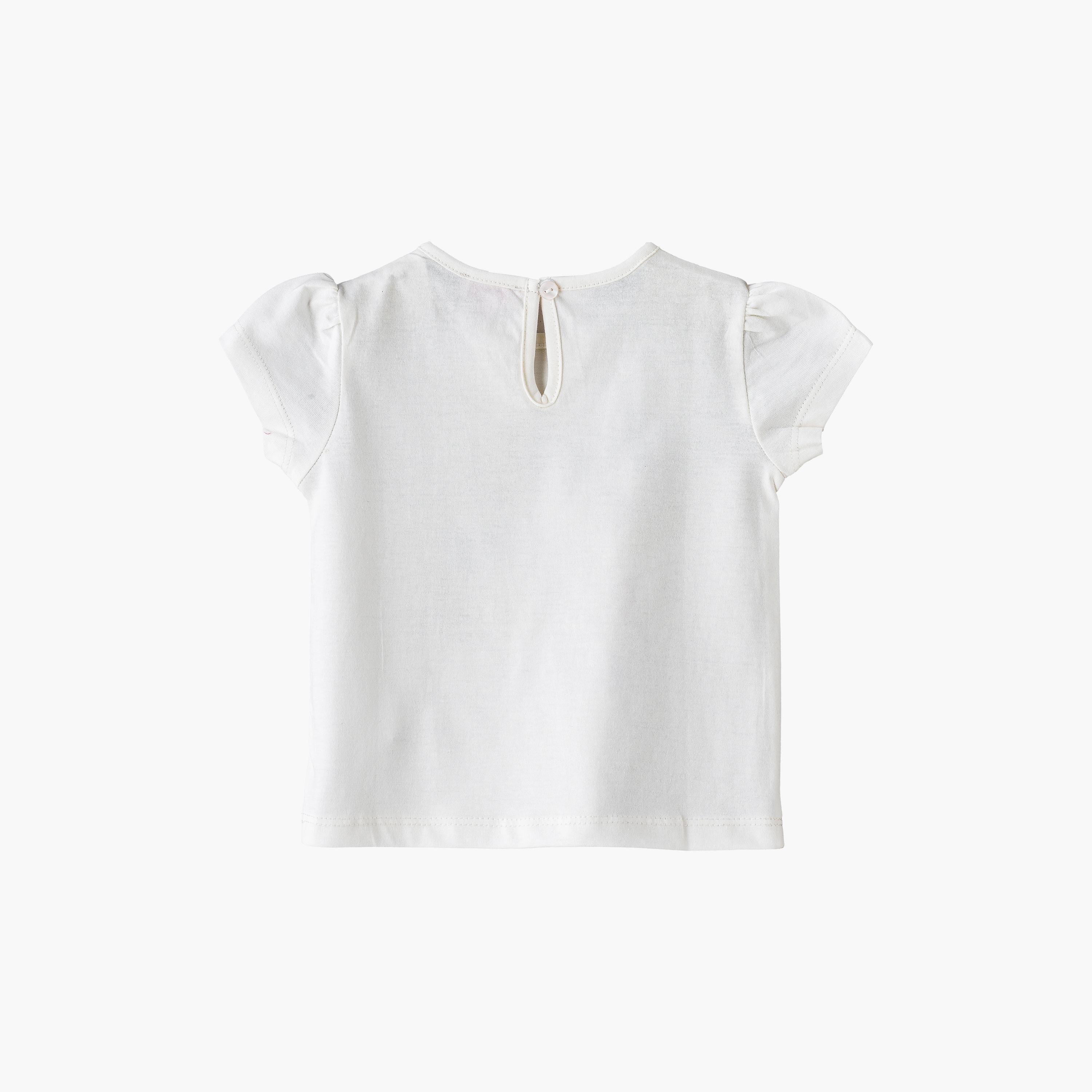 UniqKidz Floral Printed Short Sleeves T-Shirt-baby-girls-clothing-tshirts-image-2