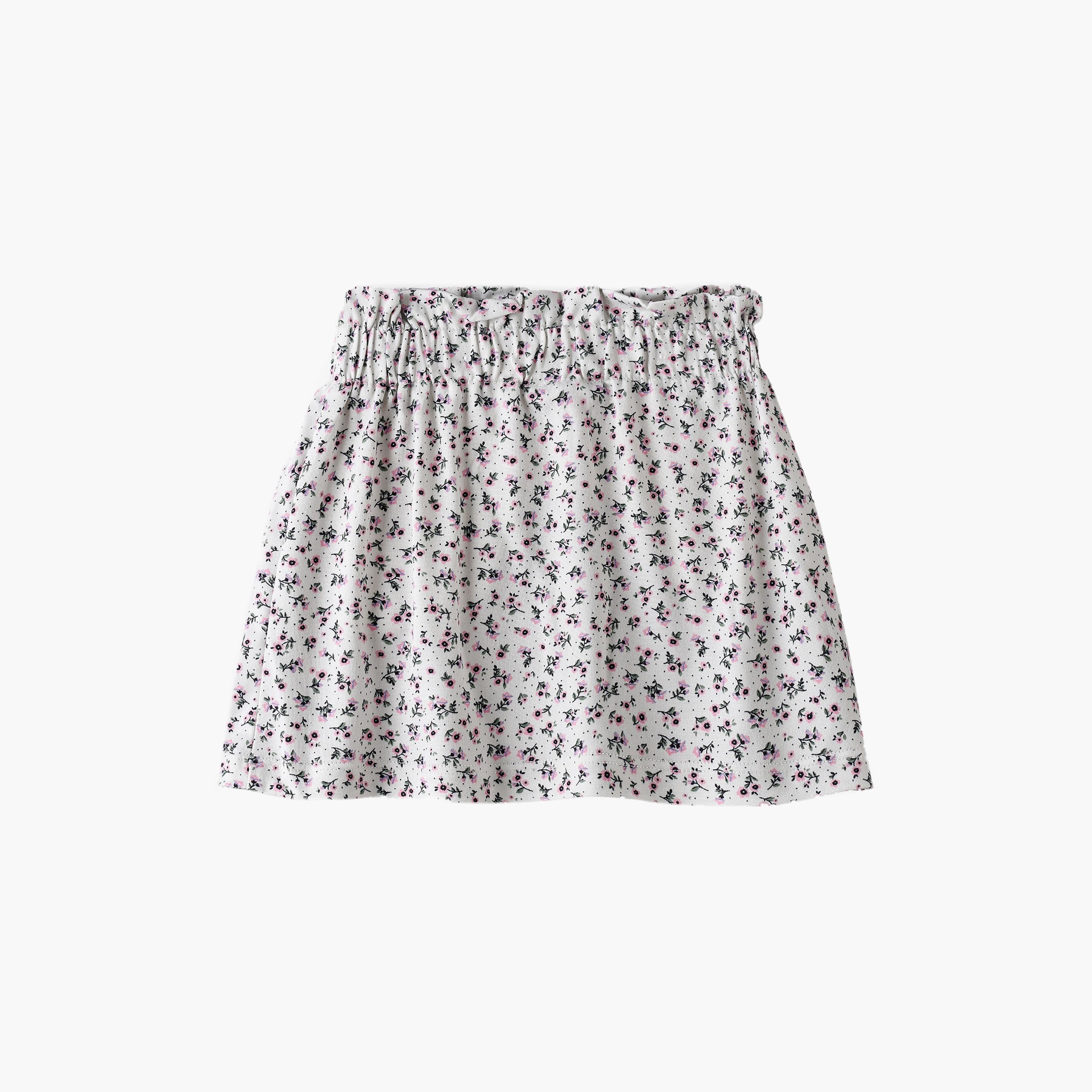 UniqKidz Floral Printed Elasticated Skirt-baby-girls-clothing-bottoms-skirts-image-1
