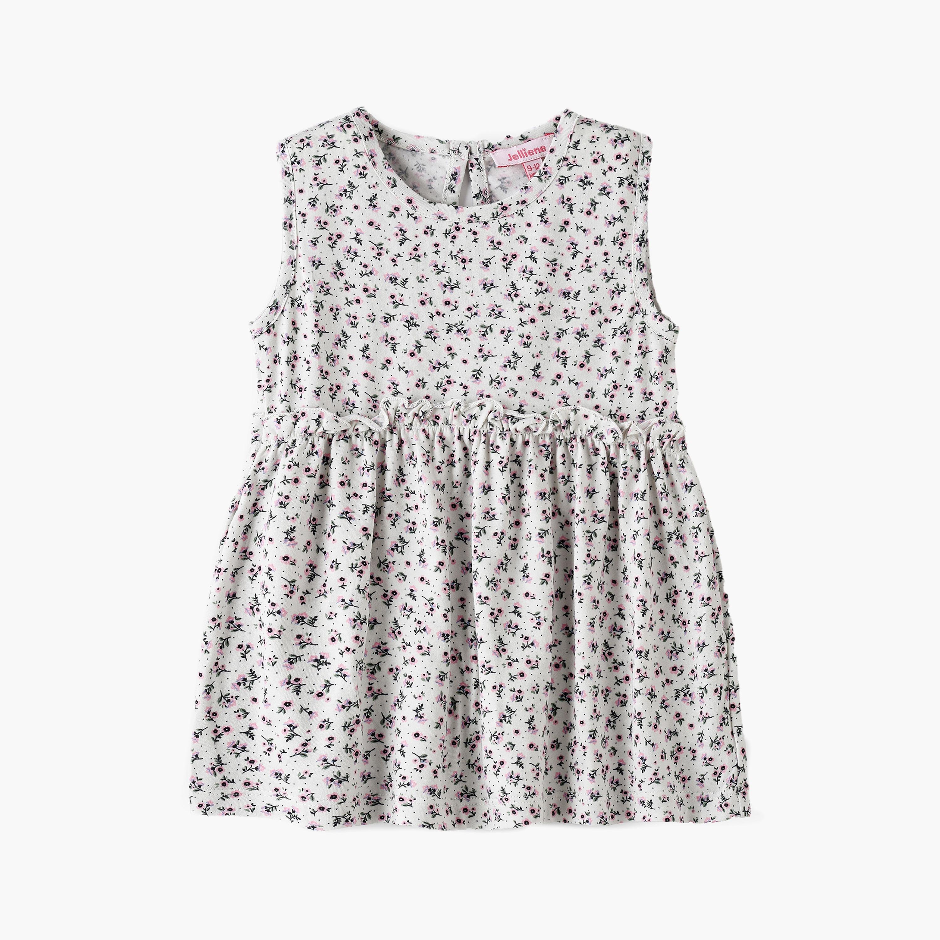 فستان بدون أكمام بطبعة زهور من يونيكيدز-baby-girls-clothing-dressesandjumpsuits-image-1