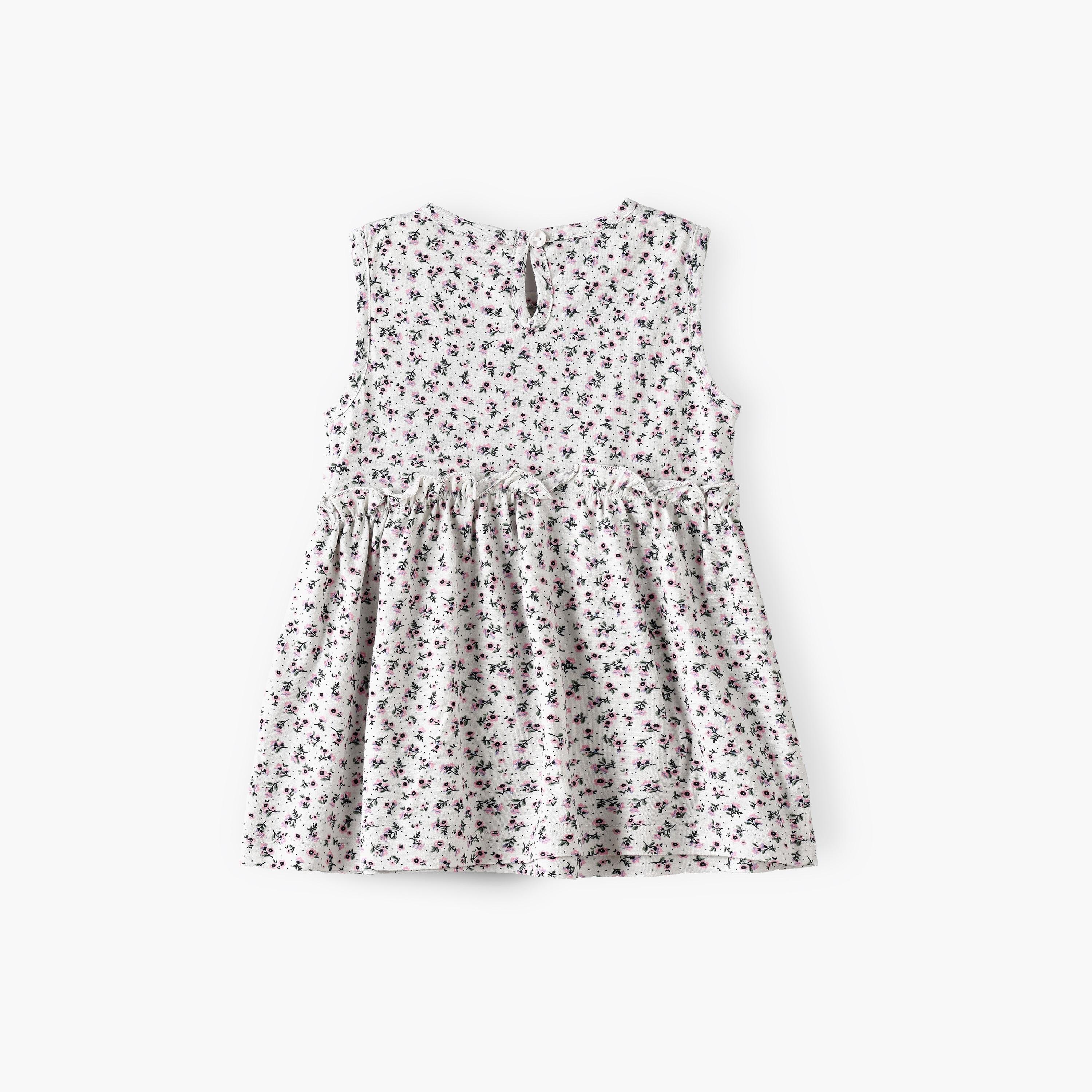 فستان بدون أكمام بطبعة زهور من يونيكيدز-baby-girls-clothing-dressesandjumpsuits-image-2