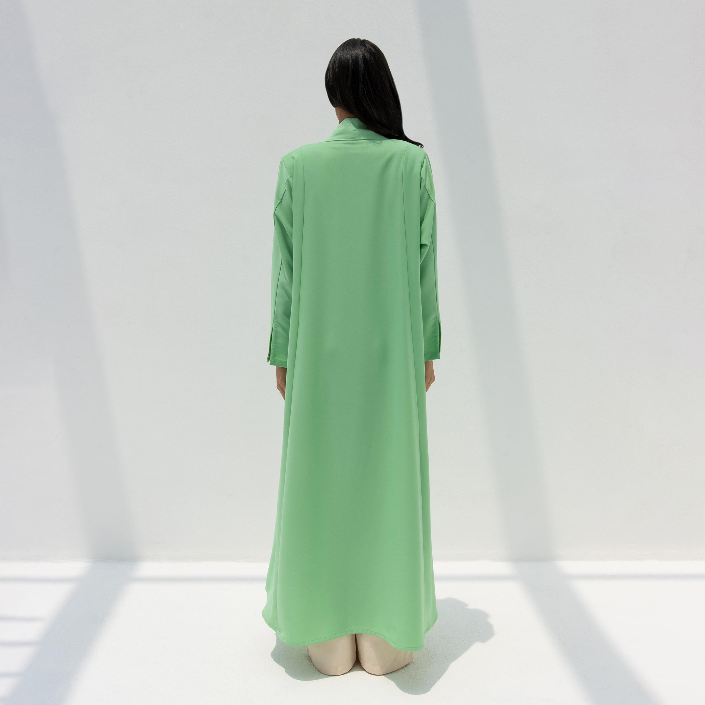 عباية نسائية بقصة فضفاضة (Floowy) قماش كريب مع حجاب - أخضر من 10 ديسمبر-women-arabicclothing-abayas-image-5