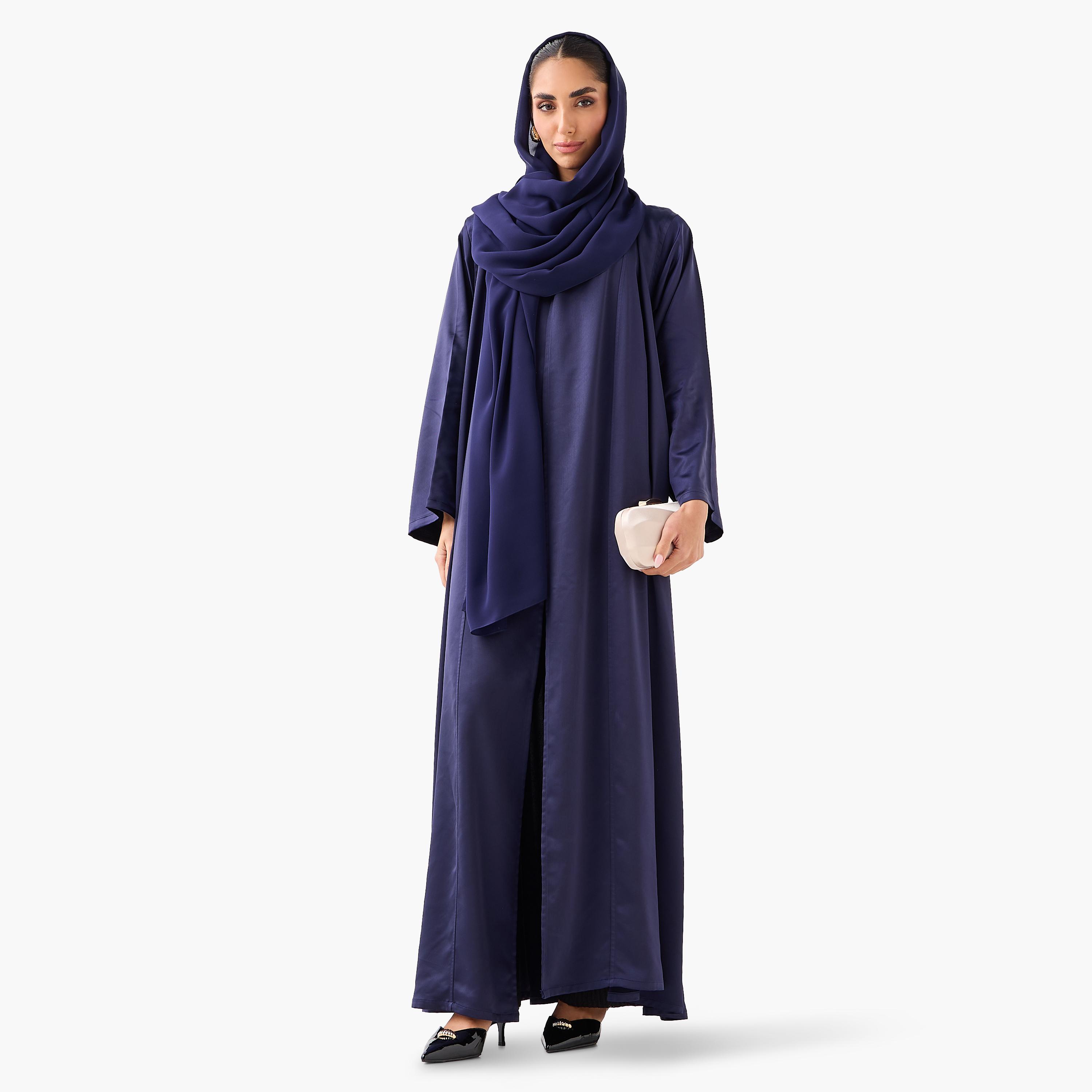 10December Open Front Abaya with Hijab-women-arabicclothing-abayas-image-3