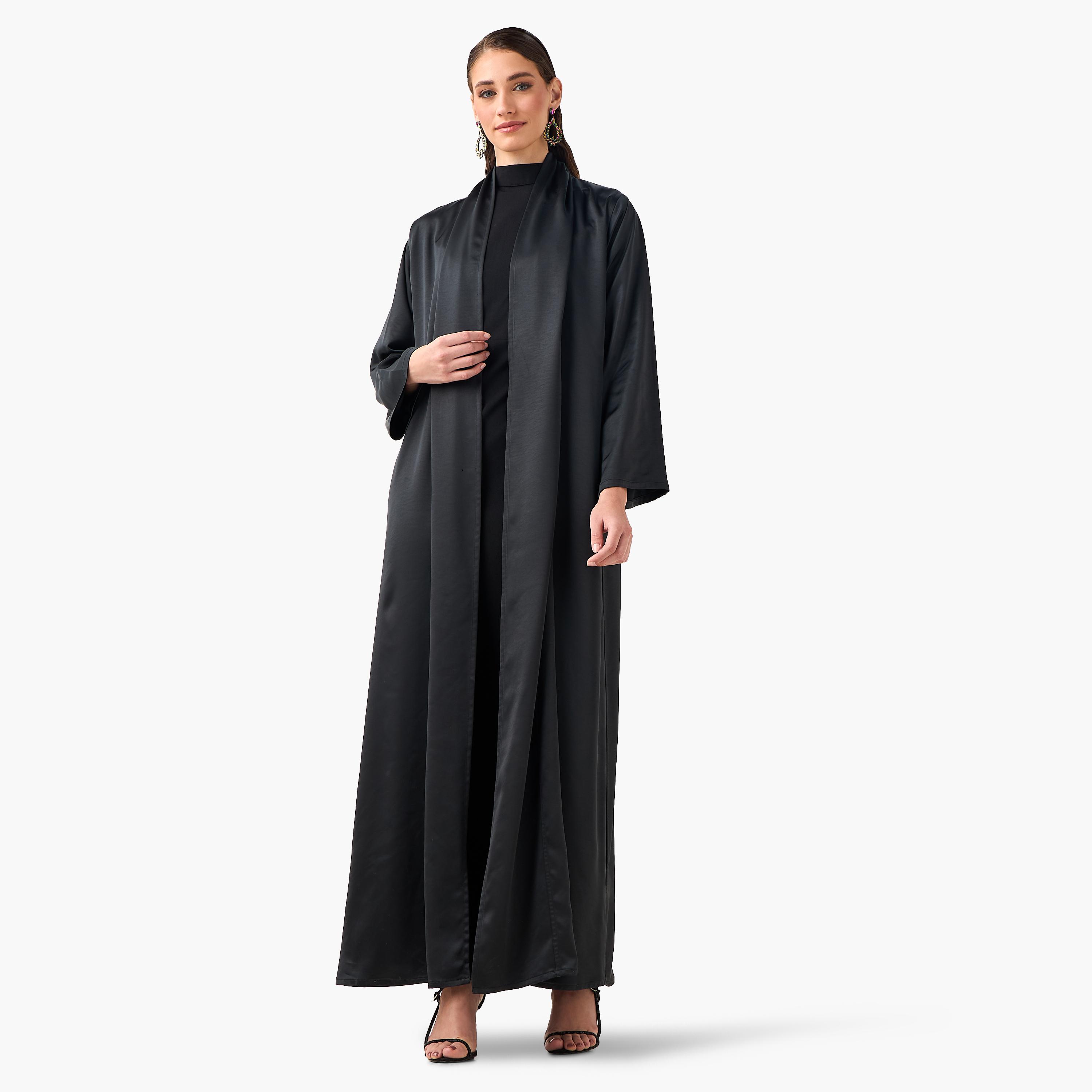 10December Open Front Abaya with Hijab-women-arabicclothing-abayas-image-1