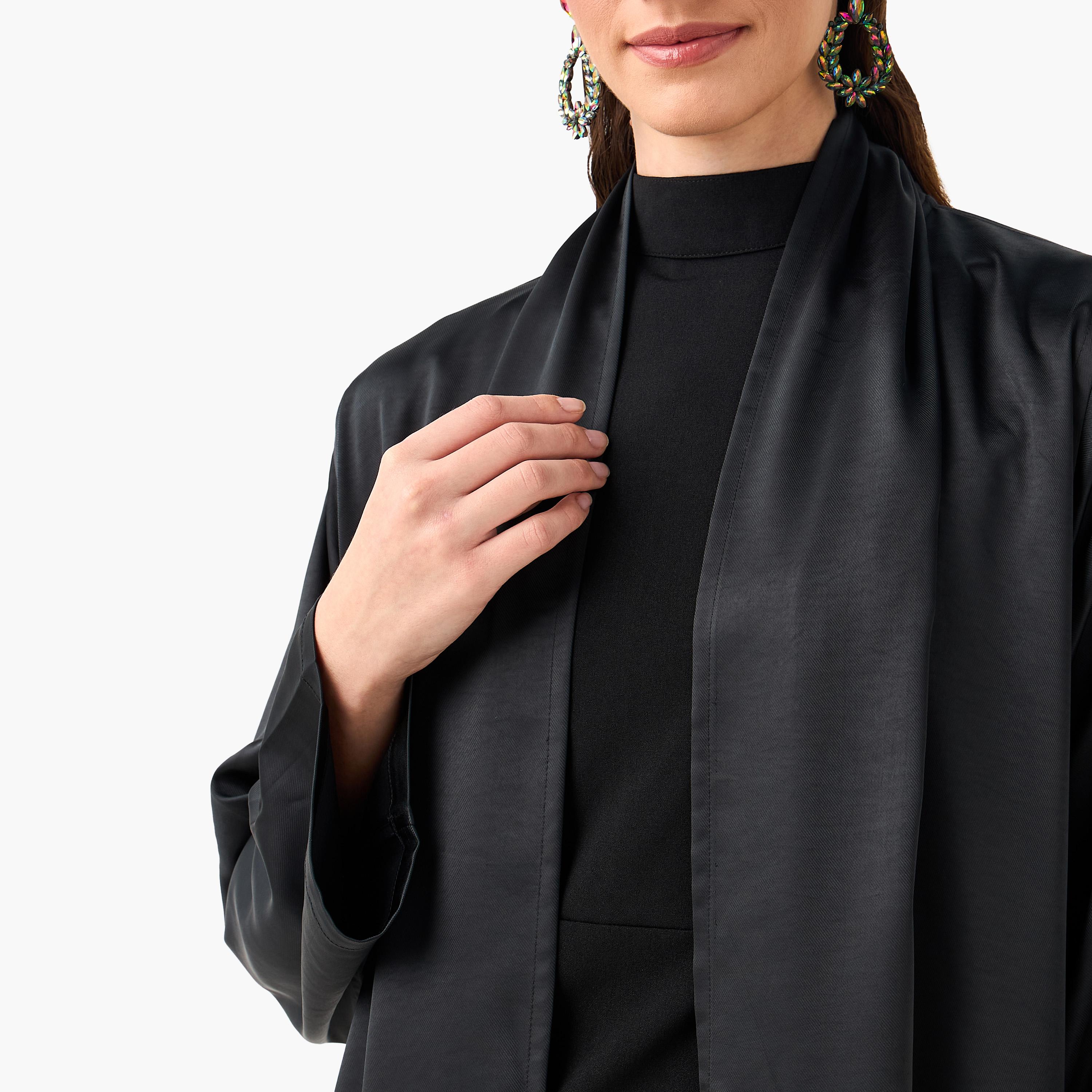 10December Open Front Abaya with Hijab-women-arabicclothing-abayas-image-2