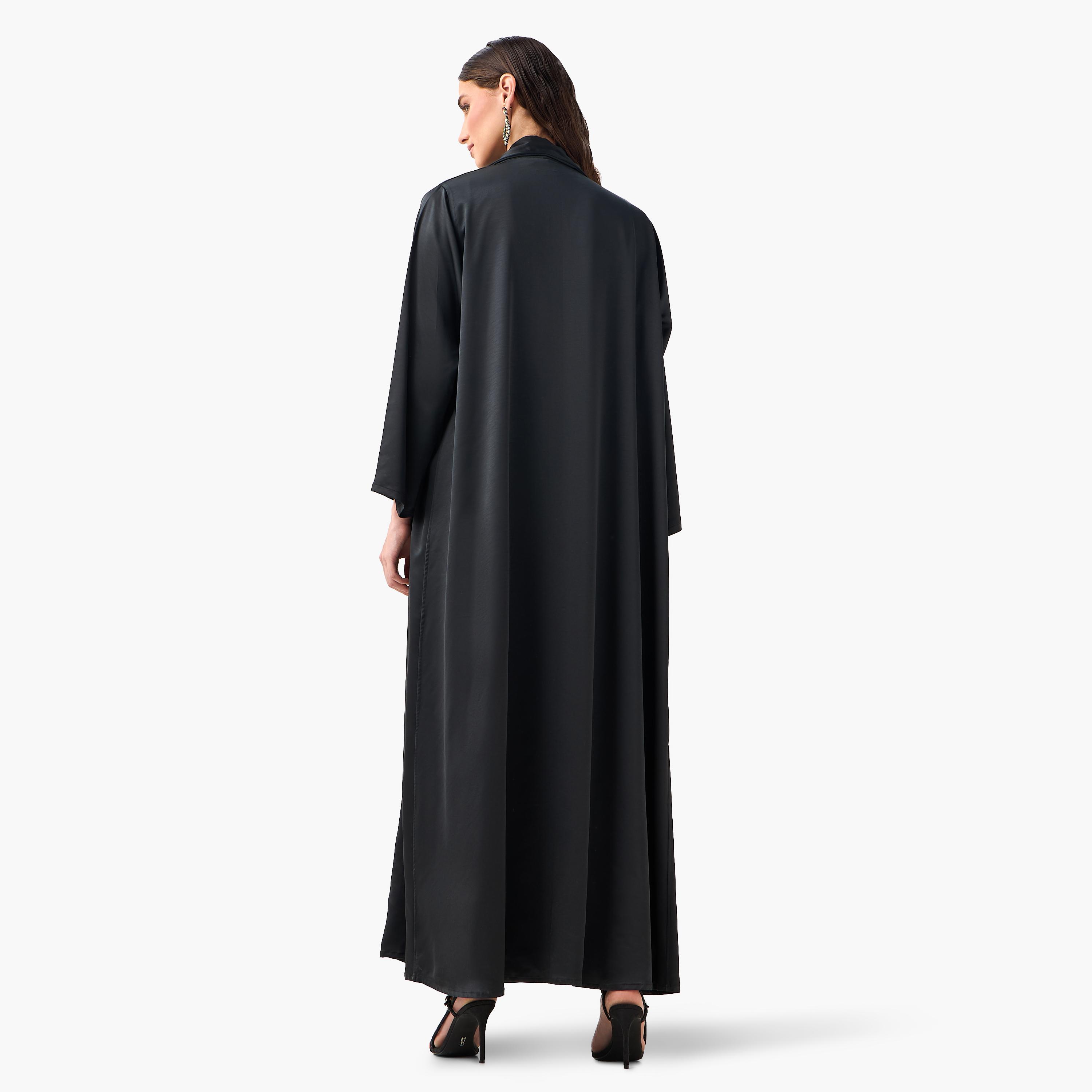 10December Open Front Abaya with Hijab-women-arabicclothing-abayas-image-4