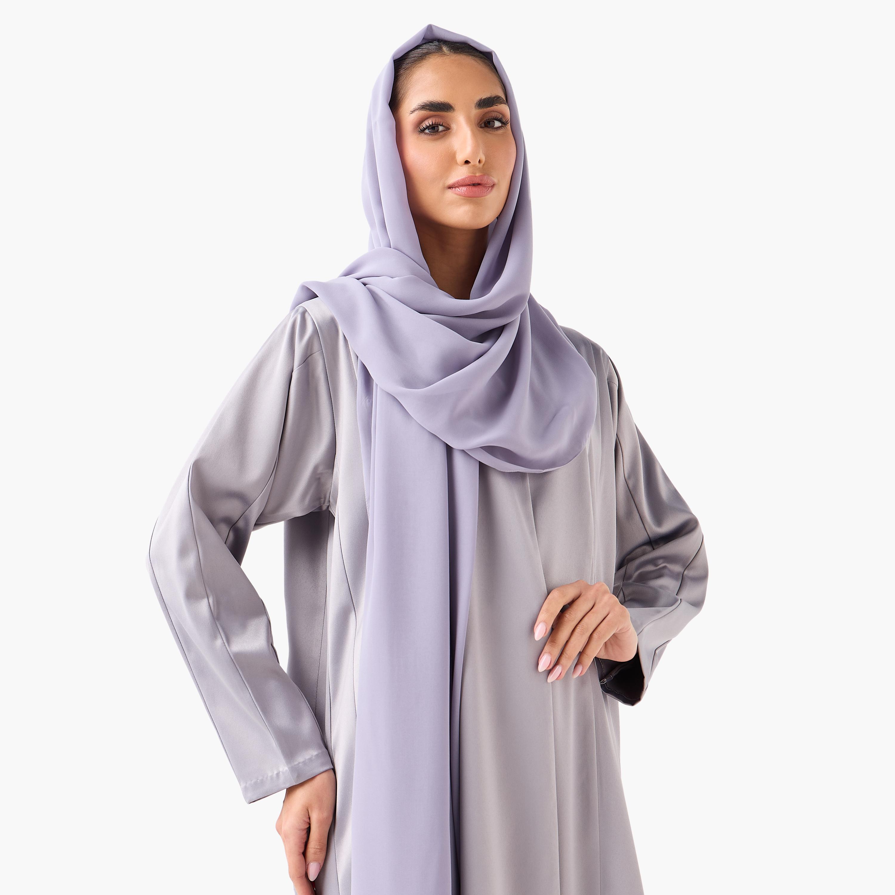 10December Open Front Abaya with Hijab-women-arabicclothing-abayas-image-5