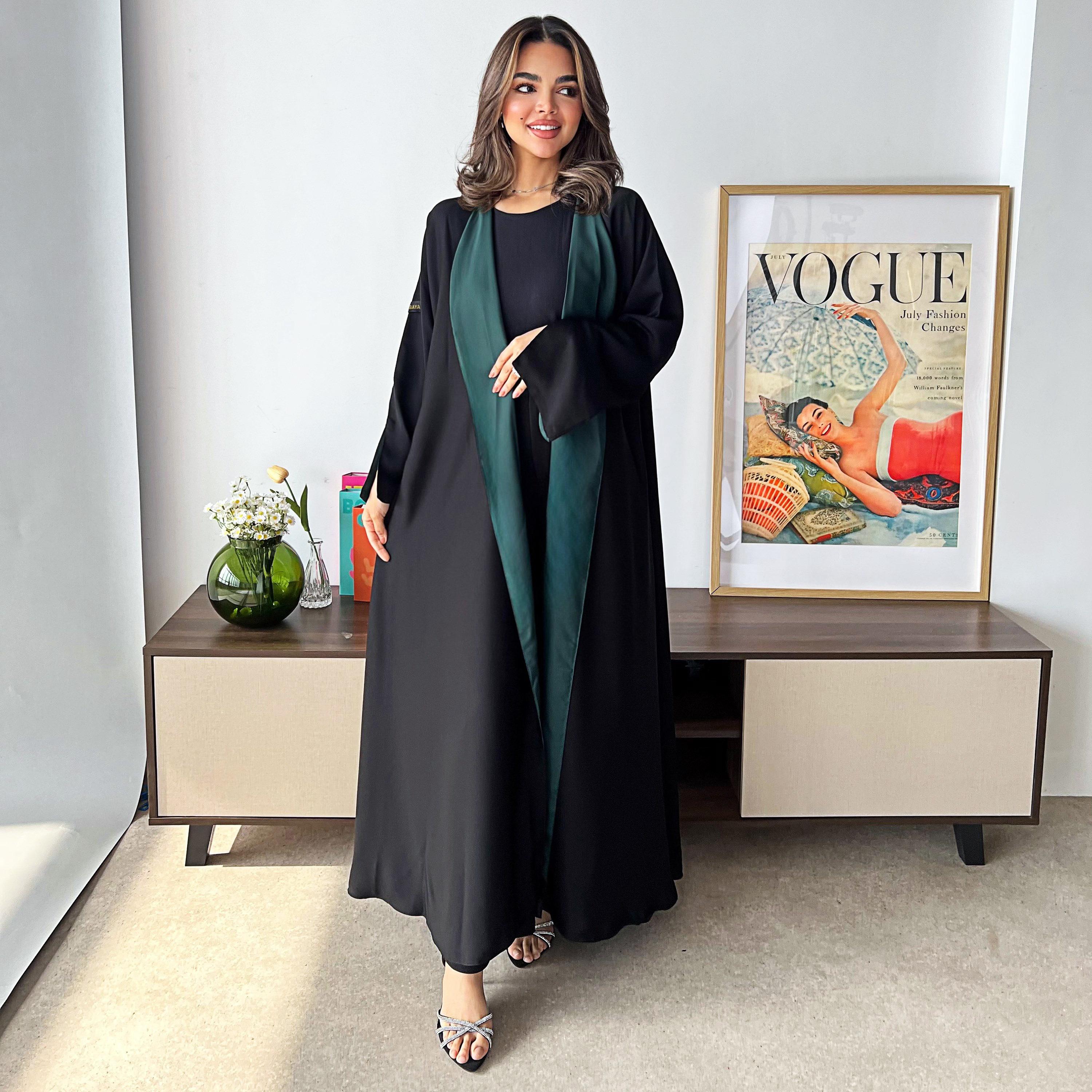 عباءة نسائية "كلوش" بوجهين بأكمام واسعة مع حجاب من لوسين عباية-women-arabicclothing-abayas-image-8