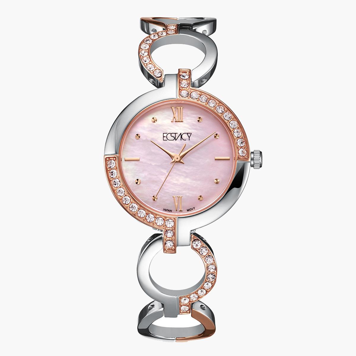ساعة يد تناظريّة بقرص وردي للنساء من اكستازي E20501-KBKMK-women-watchesandjewellery-watches-image-1