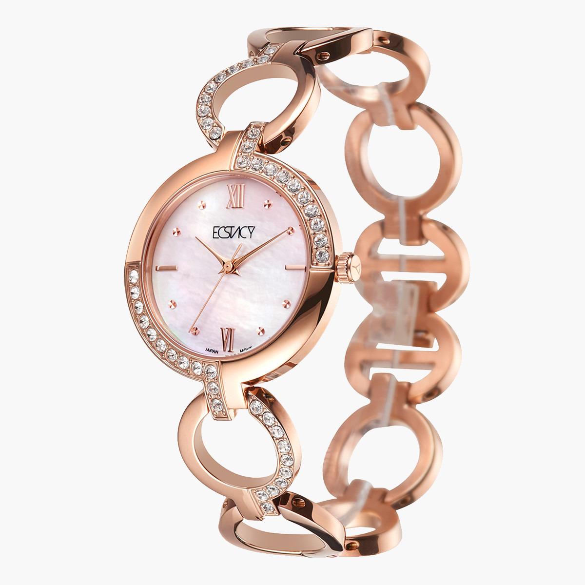 ساعة يد تناظريّة بقرص وردي للنساء من اكستازي E20501-RBKM-women-watchesandjewellery-watches-image-2
