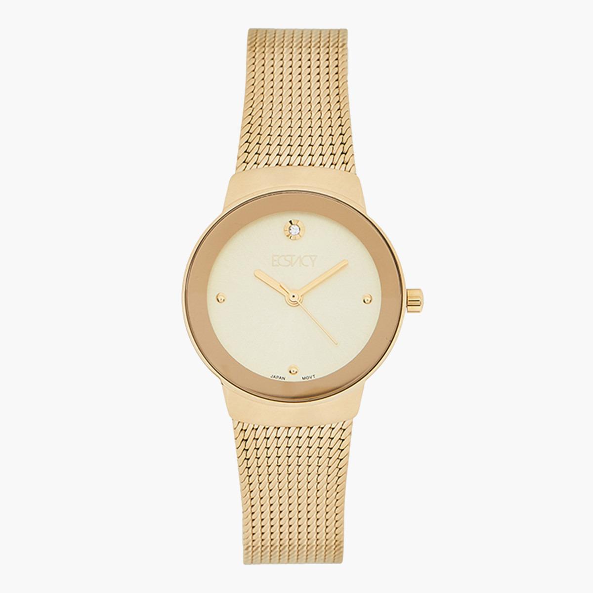 ساعة تناظرية بقرص أوف وايت للنساء من اكستازي - E7511-GBGC-women-watchesandjewellery-watches-image-1
