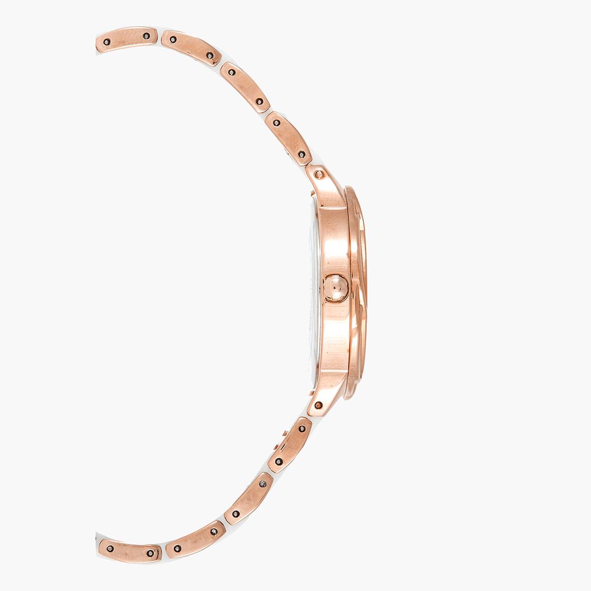 ساعة يد تناظريّة بقرص أبيض للنساء من اكستازي E7515-KCWM-8-women-watchesandjewellery-watches-image-2