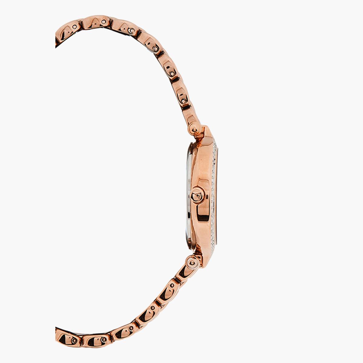 ساعة تناظرية بقرص ذهبي وردي للنساء من اكستازي - E7517-RBKK-women-watchesandjewellery-watches-image-2