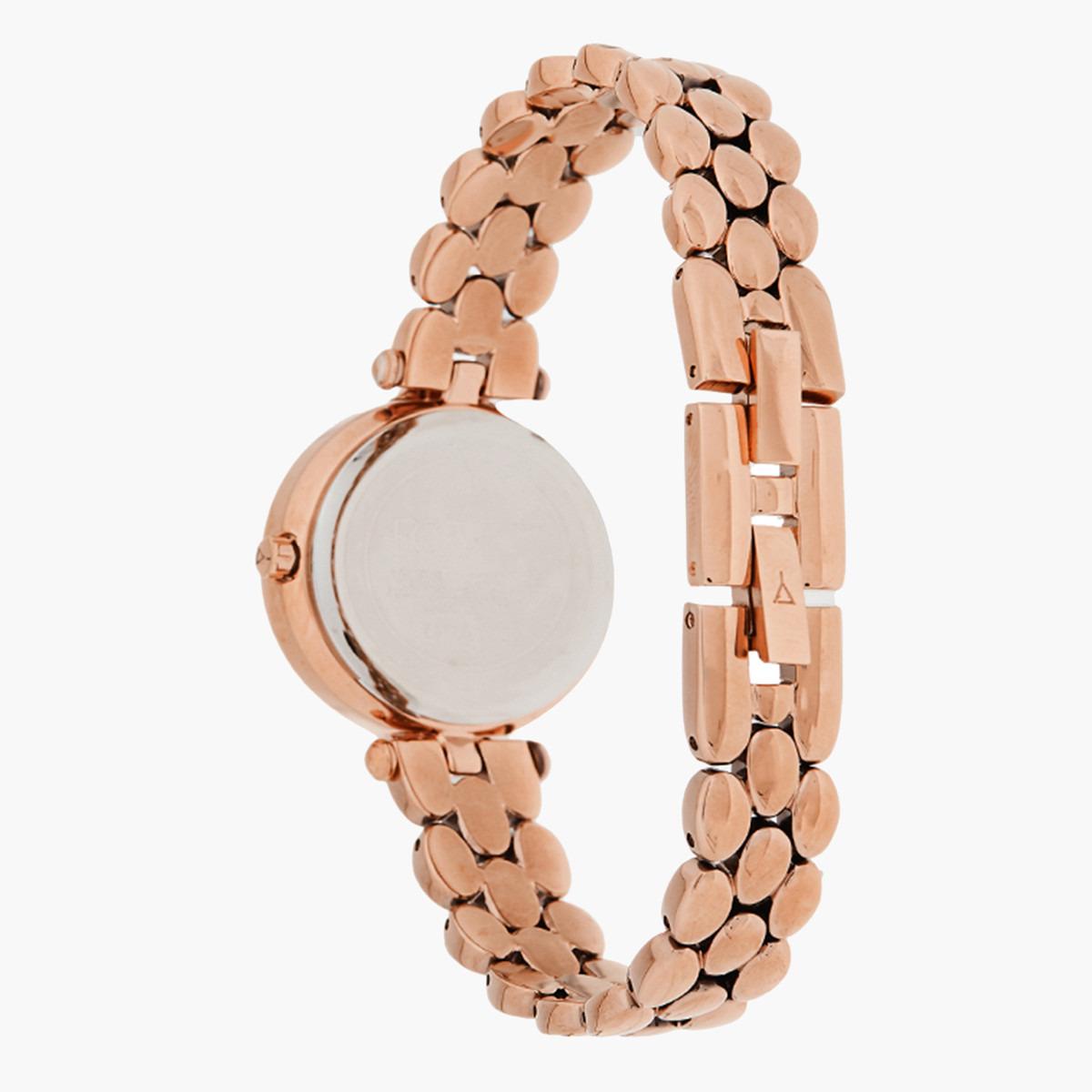 ساعة تناظرية بقرص ذهبي وردي للنساء من اكستازي - E7517-RBKK-women-watchesandjewellery-watches-image-3
