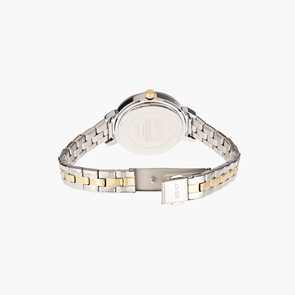 ساعة يد تناظريّة بقرص ذهبي أبيض للنساء من اكستازي E8502-TBTS-women-watchesandjewellery-watches-image-3