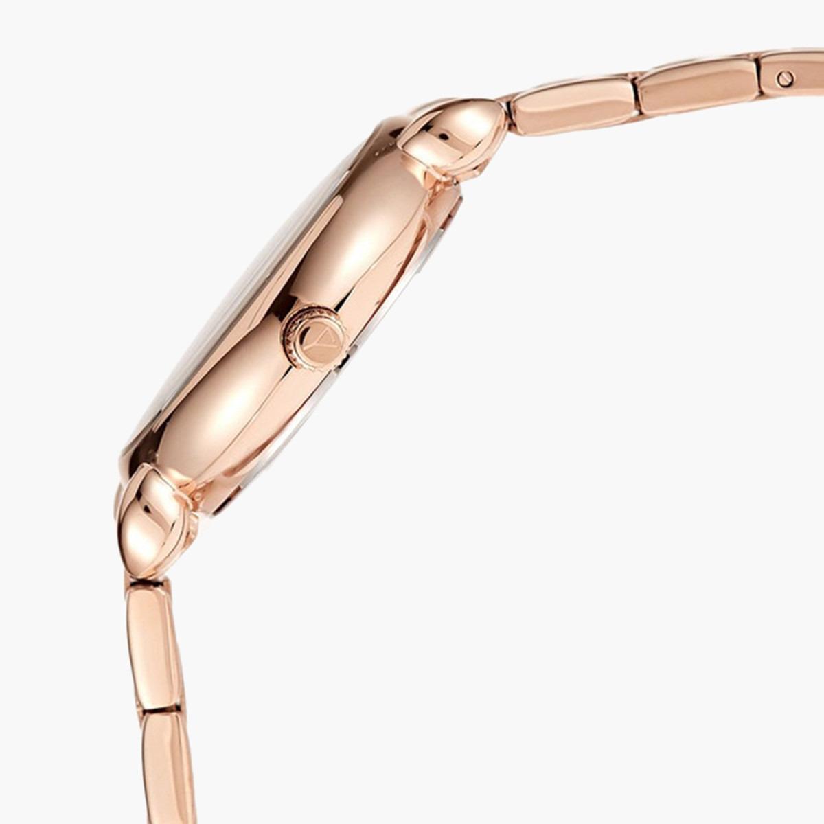 ساعة تناظرية بقرص ذهبي وردي للنساء من اكستازي - E8505-RBKK-women-watchesandjewellery-watches-image-2