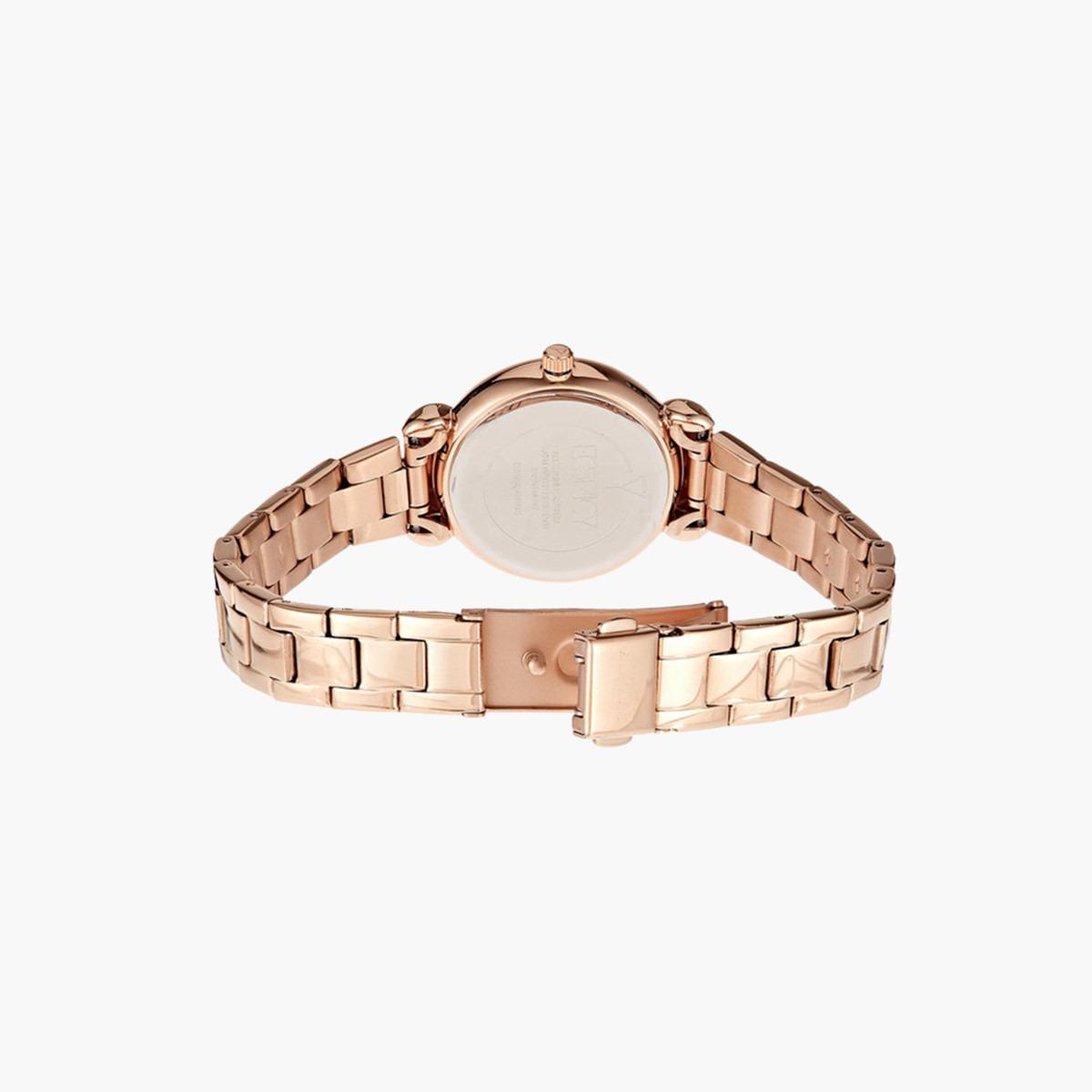 ساعة تناظرية بقرص ذهبي وردي للنساء من اكستازي - E8505-RBKK-women-watchesandjewellery-watches-image-3