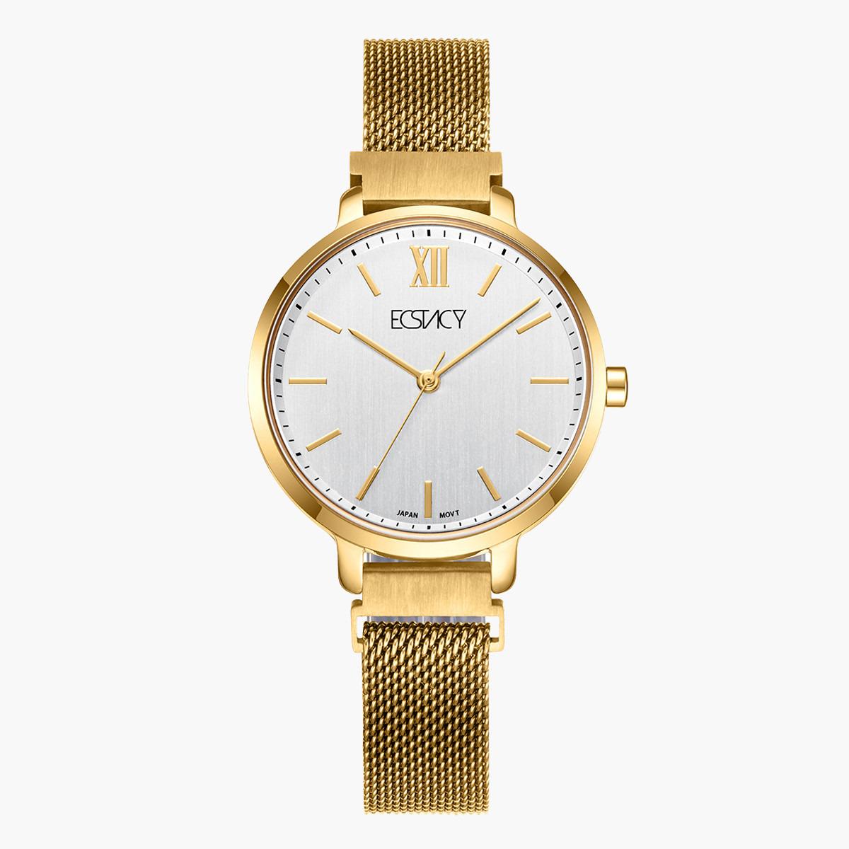 ساعة يد تناظريّة بقرص فضي للنساء من اكستازي E8518-GMGS-women-watchesandjewellery-watches-image-1