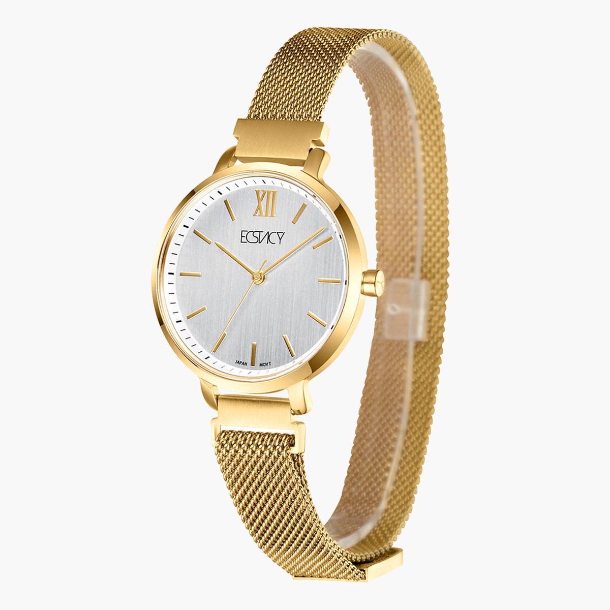 ساعة يد تناظريّة بقرص فضي للنساء من اكستازي E8518-GMGS-women-watchesandjewellery-watches-image-2