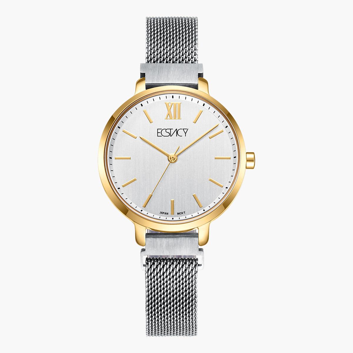 ساعة يد تناظريّة بقرص فضي للنساء من اكستازي E8518-TMTS-women-watchesandjewellery-watches-image-1