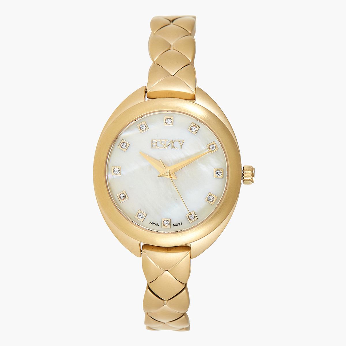 ساعة تناظرية بقرص ماذر أوف بيرل للنساء من اكستازي - E9501-GBGMC-women-watchesandjewellery-watches-image-1