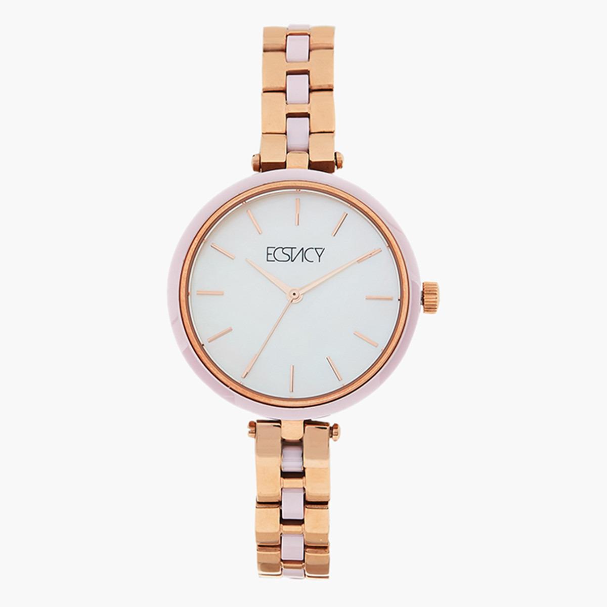 ساعة يد تناظريّة بقرص أبيض للنساء من اكستازي E9506-KBPMP-women-watchesandjewellery-watches-image-1