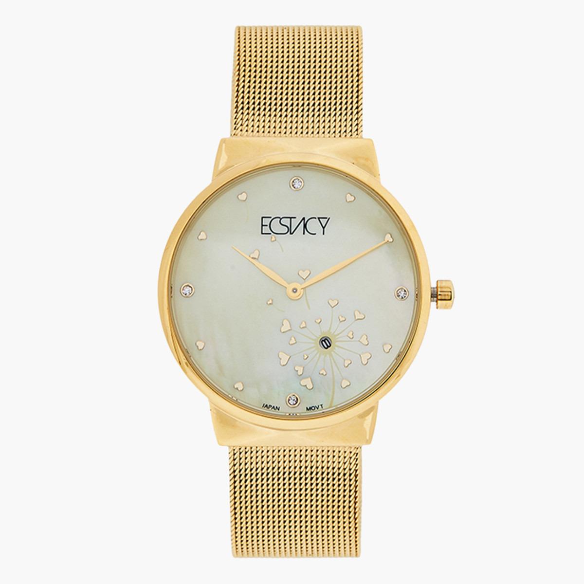ساعة تناظرية بقرص أوف وايت للنساء من اكستازي - E9510-GMGM-women-watchesandjewellery-watches-image-1