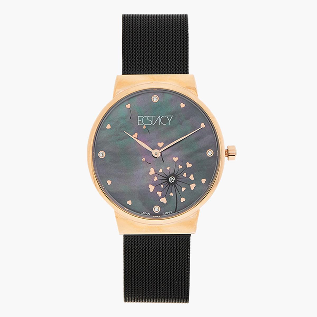 ساعة يد تناظريّة بقرص رمادي للنساء من اكستازي E9510-KMBMB-women-watchesandjewellery-watches-image-1