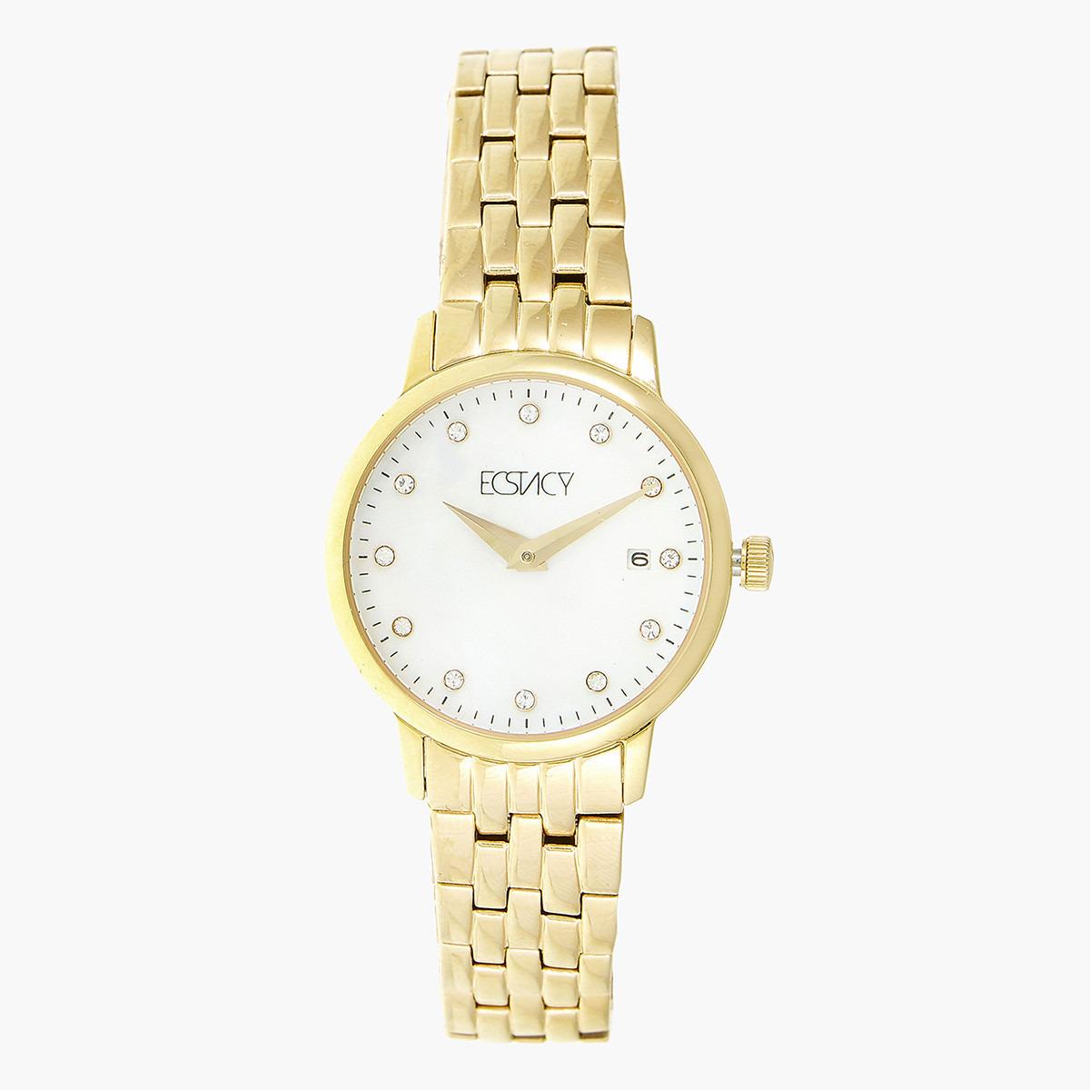 ساعة يد تناظريّة بقرص أبيض للنساء من اكستازي E9512-GBGM-women-watchesandjewellery-watches-image-1