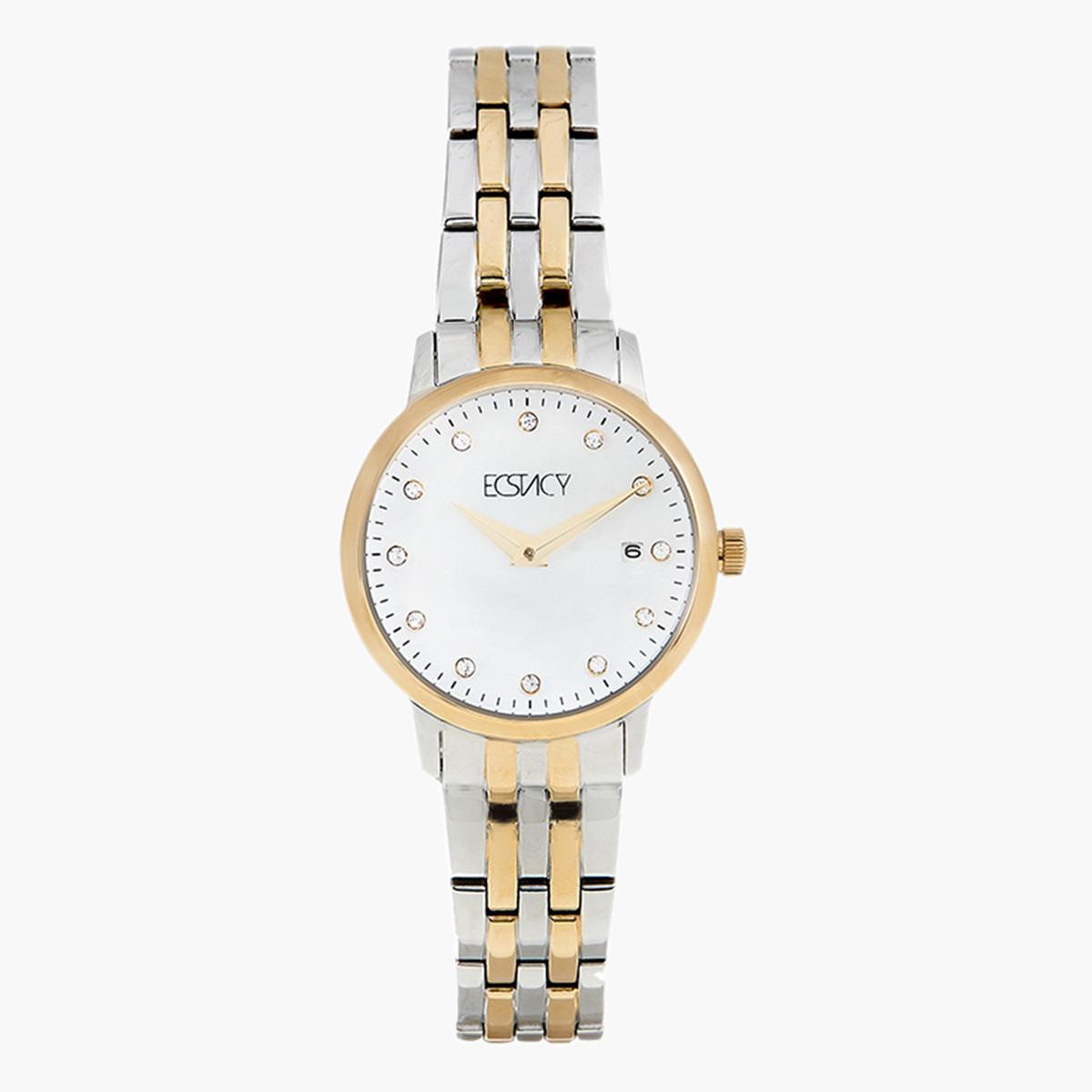 ساعة يد تناظريّة بقرص أبيض للنساء من اكستازي E9512-TBTM-women-watchesandjewellery-watches-image-1