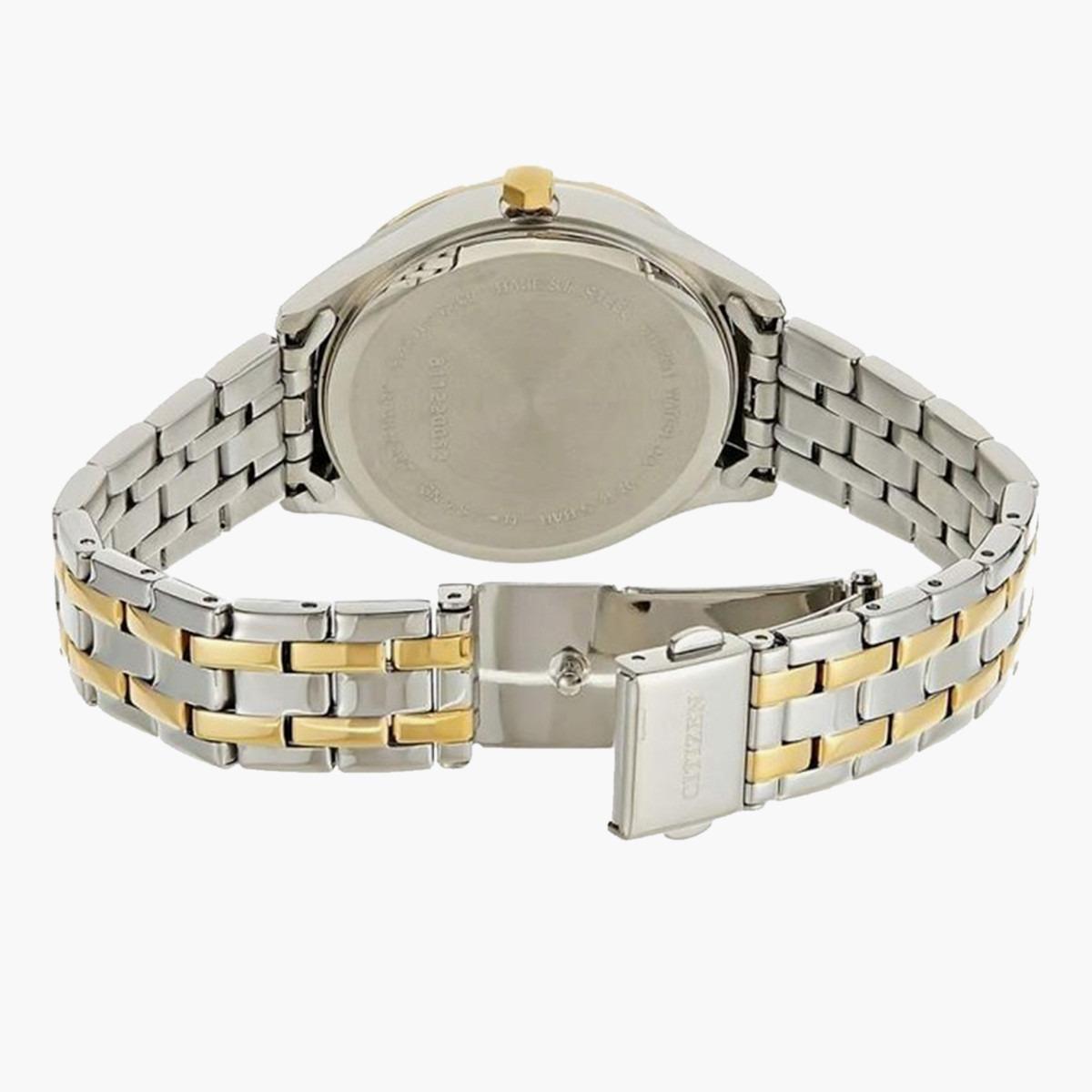 ساعة يد تناظرية بلون ذهبي وفضي بسوار معدني للنساء من سيتيزن- ED 8174 55A-women-watchesandjewellery-watches-image-2