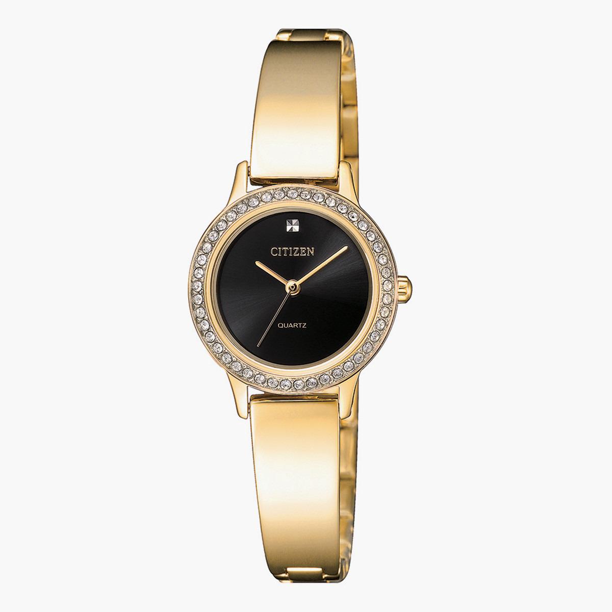 ساعة يد تناظريّة ذهبية بسوار معدني للنساء من سيتيزين EJ 6132 55E-women-watchesandjewellery-watches-image-1