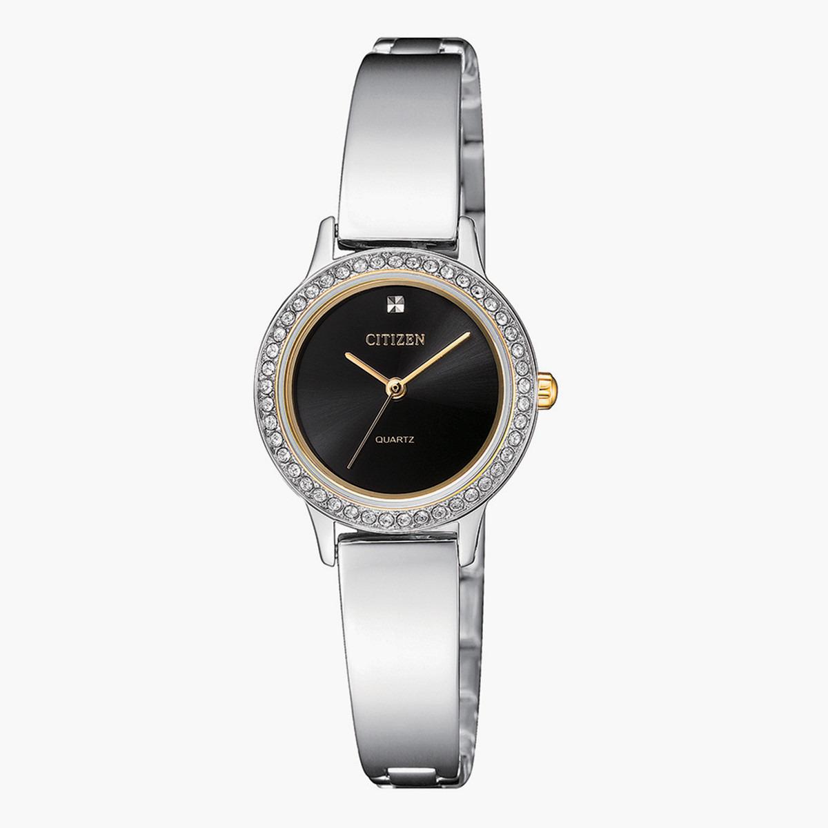 ساعة يد تناظريّة فضية بسوار معدني للنساء من سيتيزن EJ 6134 50E-women-watchesandjewellery-watches-image-1
