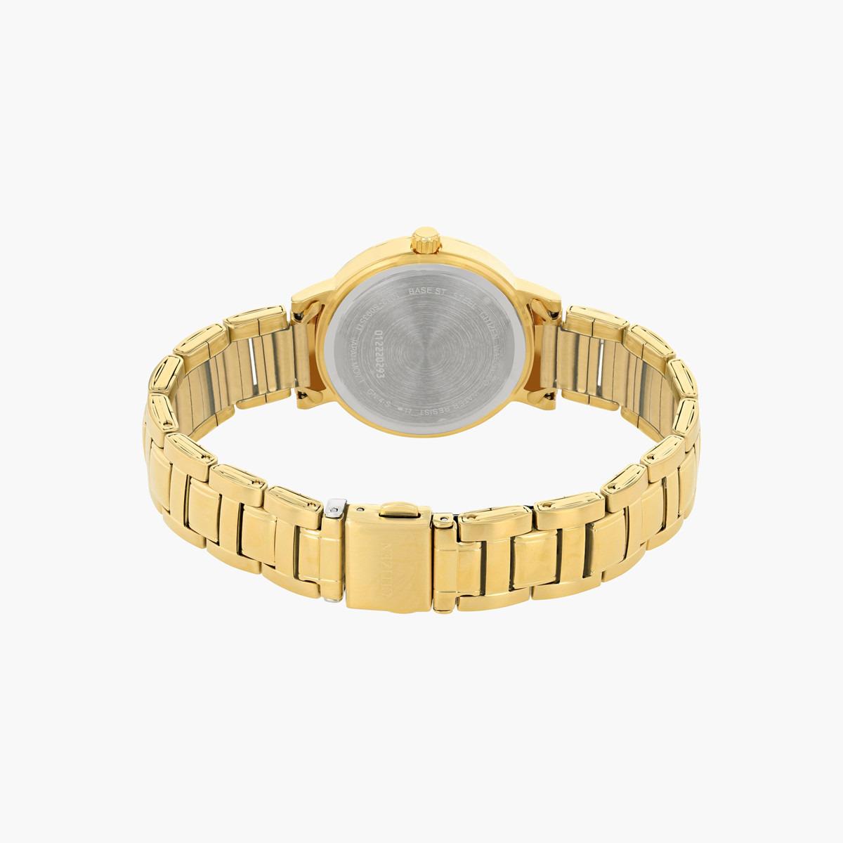 ساعة تناظرية ذهبية بحزام معدني للنساء من سيتيزن - EL3042 50P-women-watchesandjewellery-watches-image-2