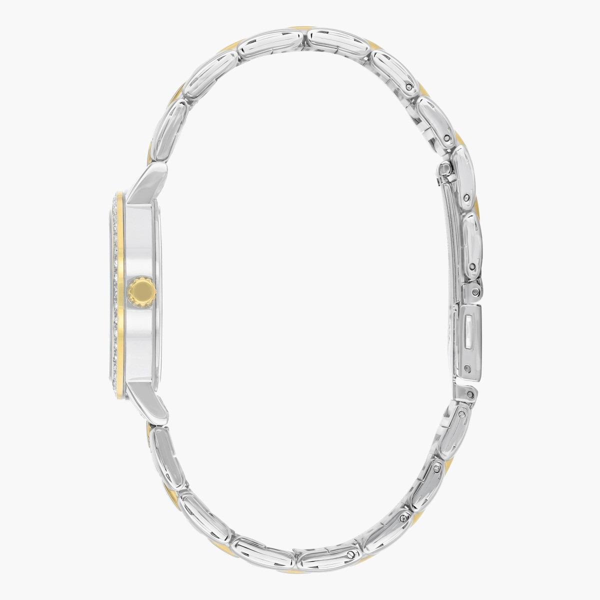 ساعة تناظرية فضيّة وذهبية بحزام معدني للنساء من سيتيزن - EL3044 54A-women-watchesandjewellery-watches-image-3