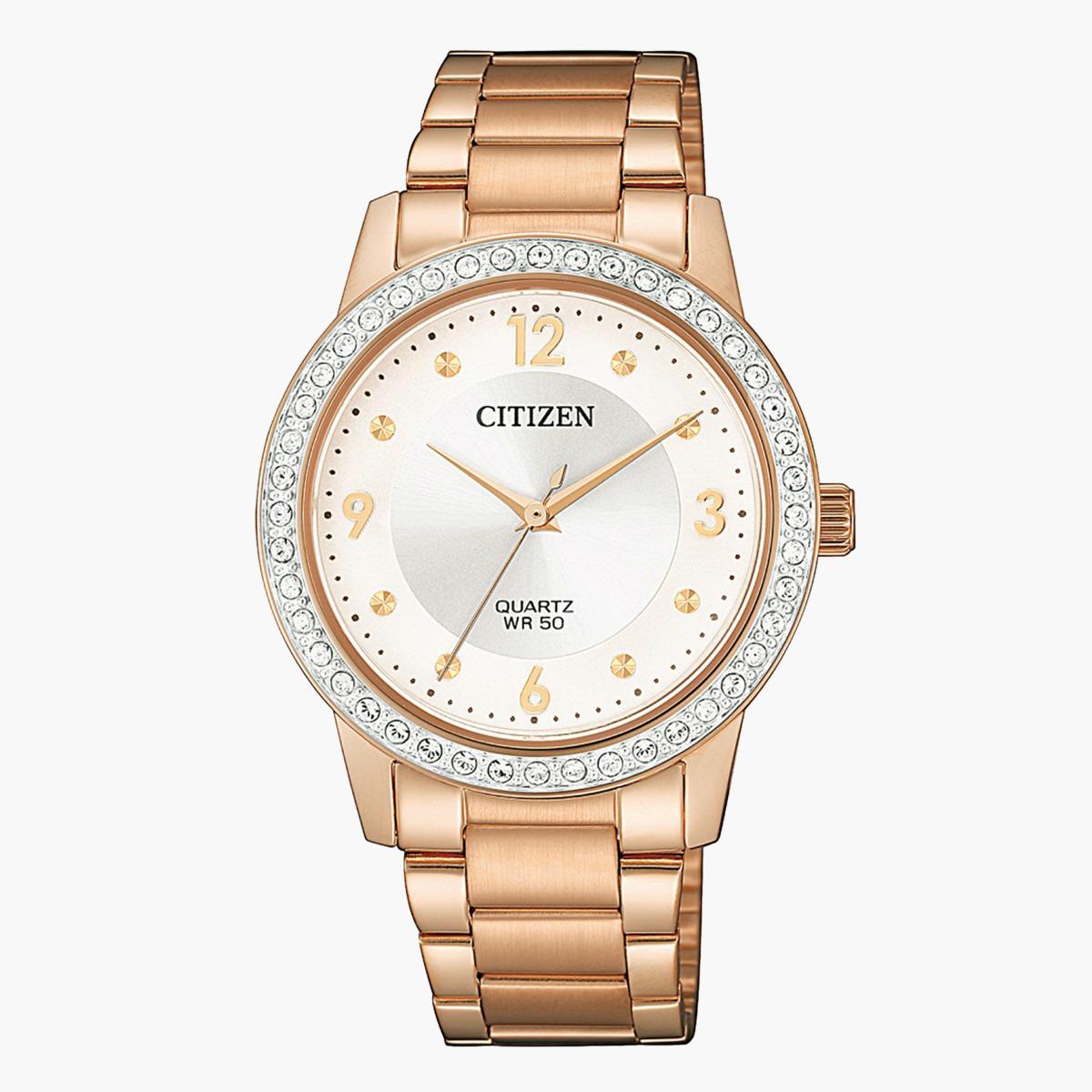 Citizen Women's Rose Gold Analog Metal Strap Watch EL3093 83A-women-watchesandjewellery-watches-image-1