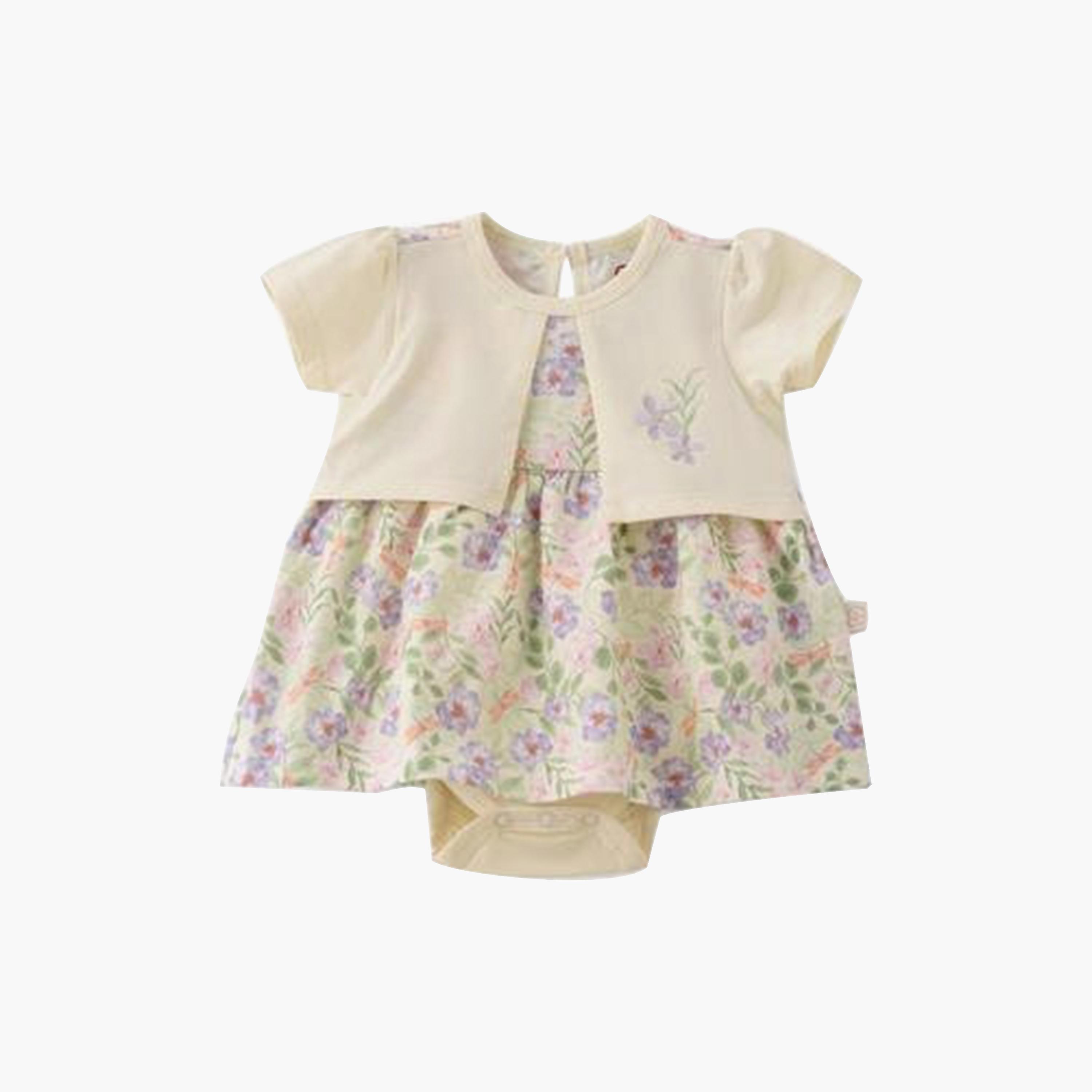 UniqKidz Cotton Floral Sleeveless Dress-baby-girls-clothing-dressesandjumpsuits-image-1